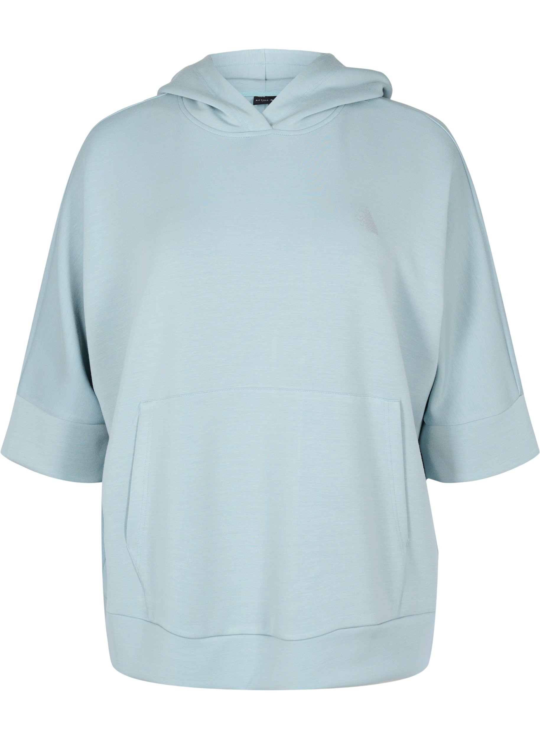 Sweatshirt mit Kapuze und 3/4-Ärmeln, Slate, Packshot image number 0