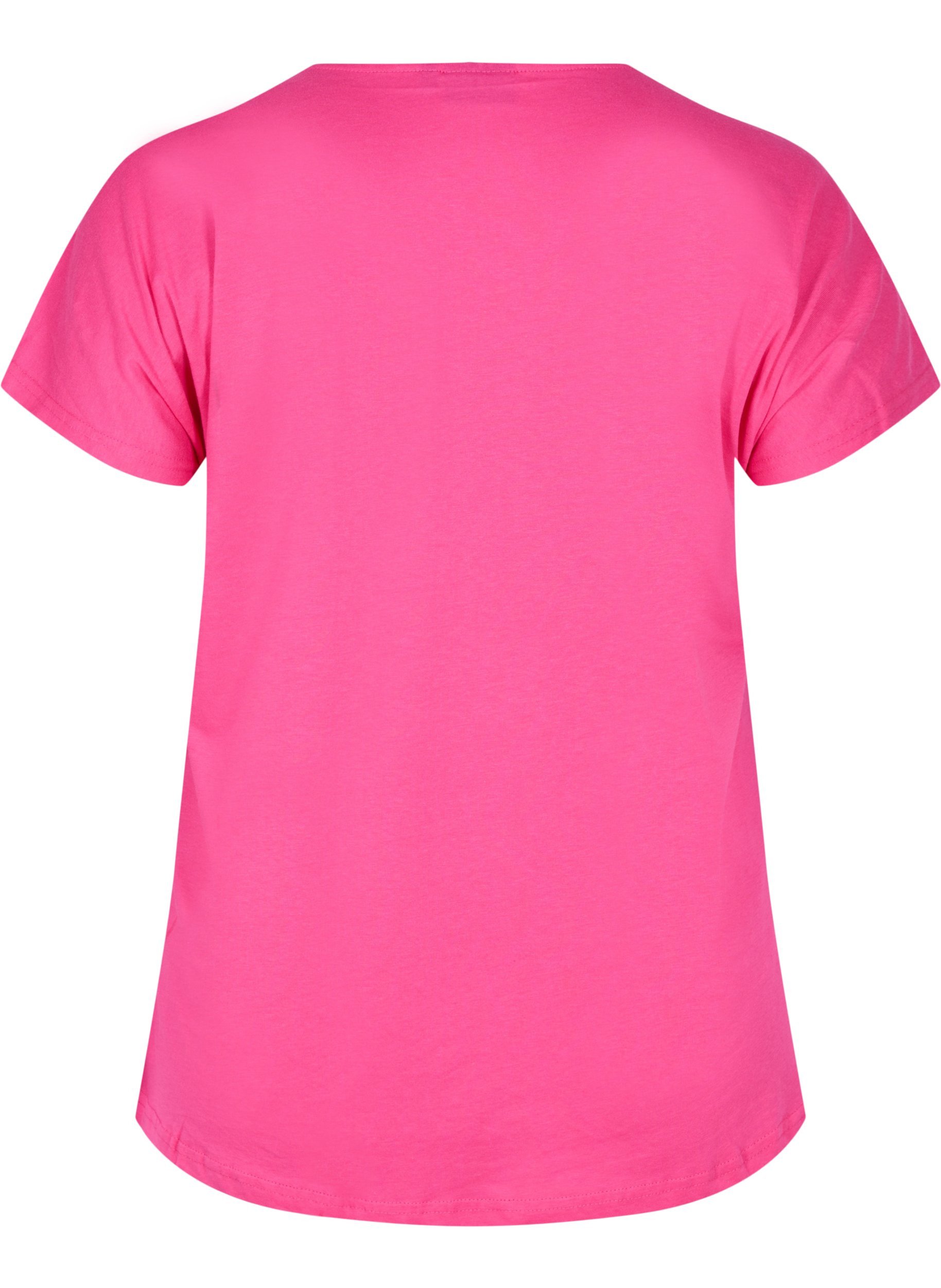 Lockeres kurzärmeliges Baumwoll-T-Shirt, Beetroot Pur Faith, Packshot image number 1