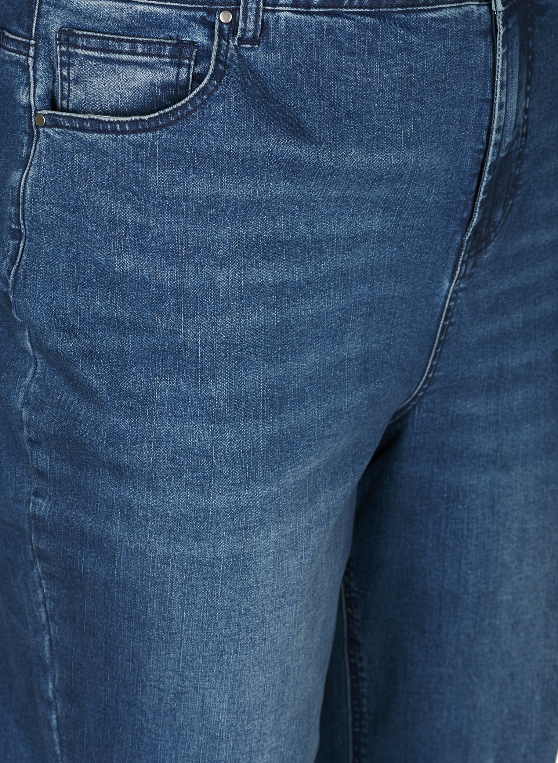 Jeans mit extra hoher Taille, Blue denim, Packshot image number 2