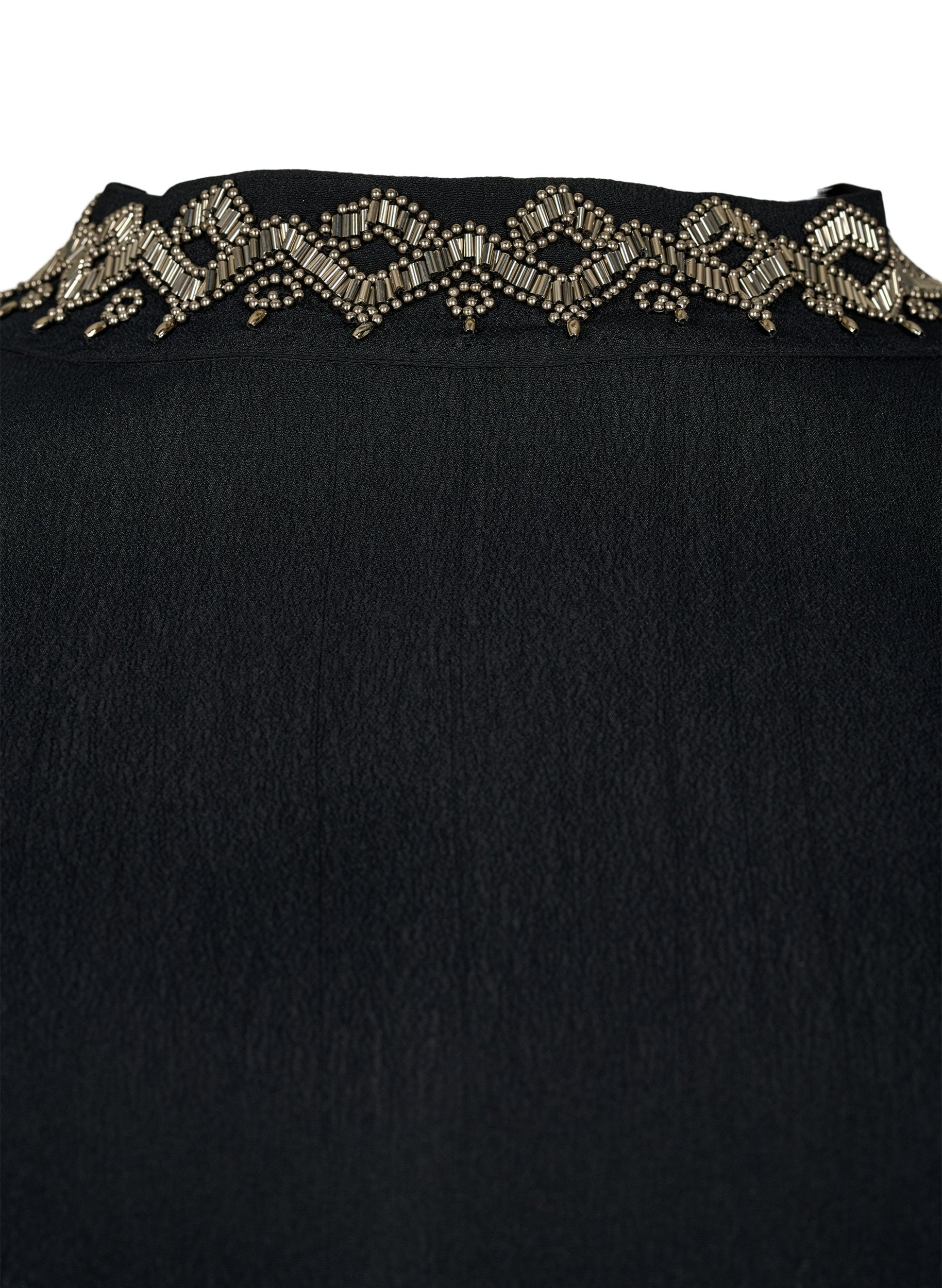 Langarm Bluse aus Viskose mit Perlen, Black, Packshot image number 2