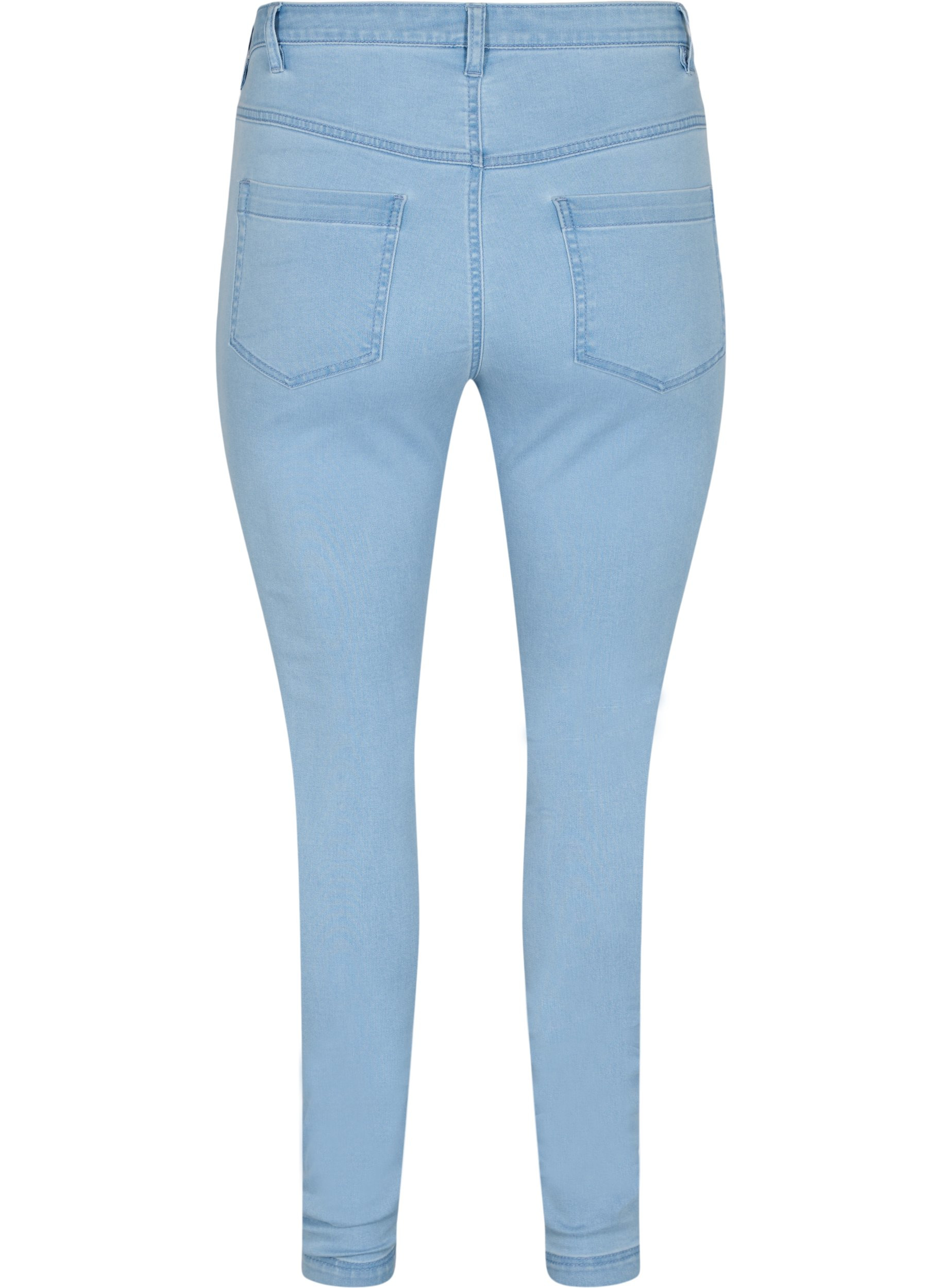 Super Slim Amy Jeans mit hoher Taille, Ex Lt Blue, Packshot image number 1