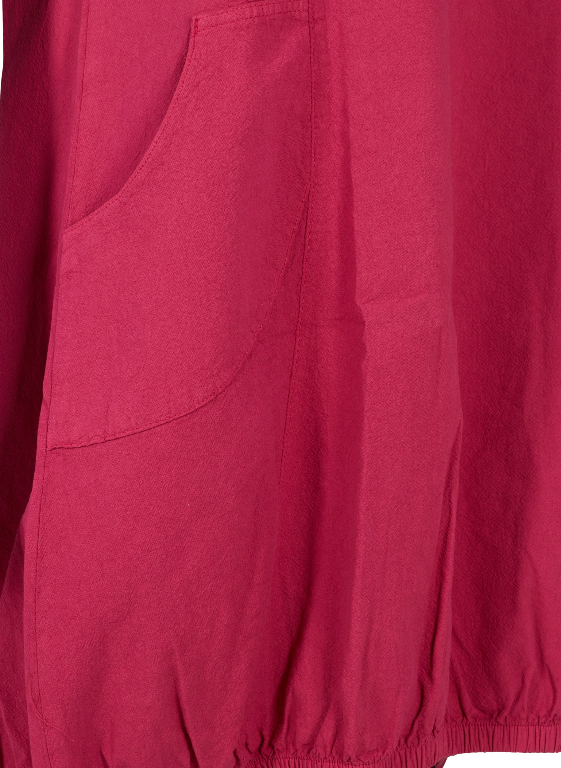 Kurzarm Kleid aus Baumwolle, Sangria, Packshot image number 3