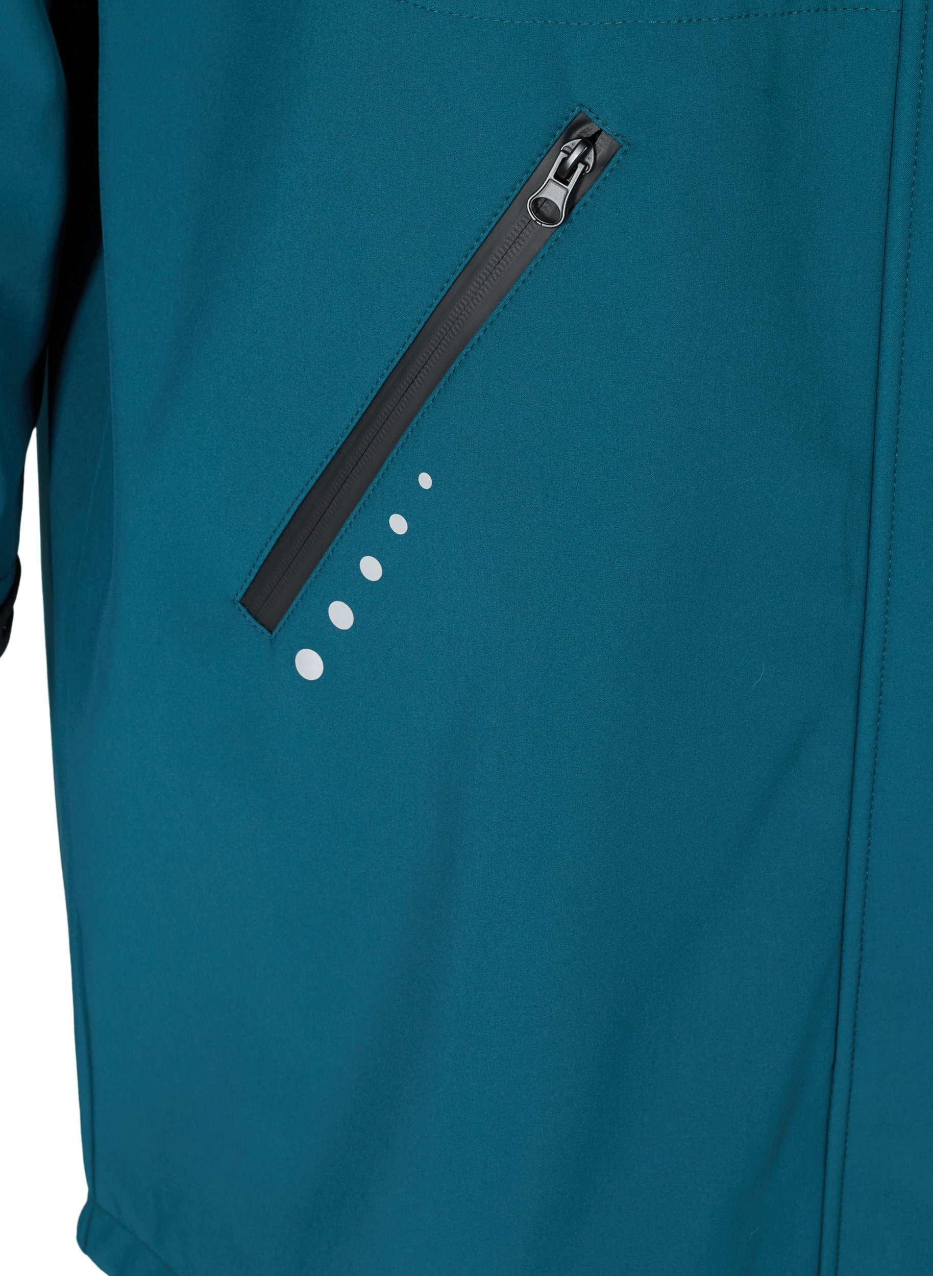Lange Softshell Jacke mit Kapuze, Blue Coral solid, Packshot image number 3