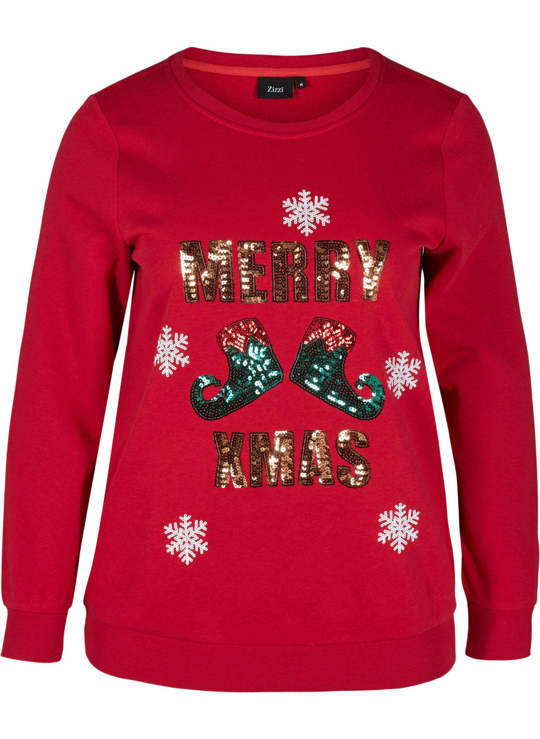 Weihnachts-Sweatshirt, Red Merry Xmas , Packshot image number 0