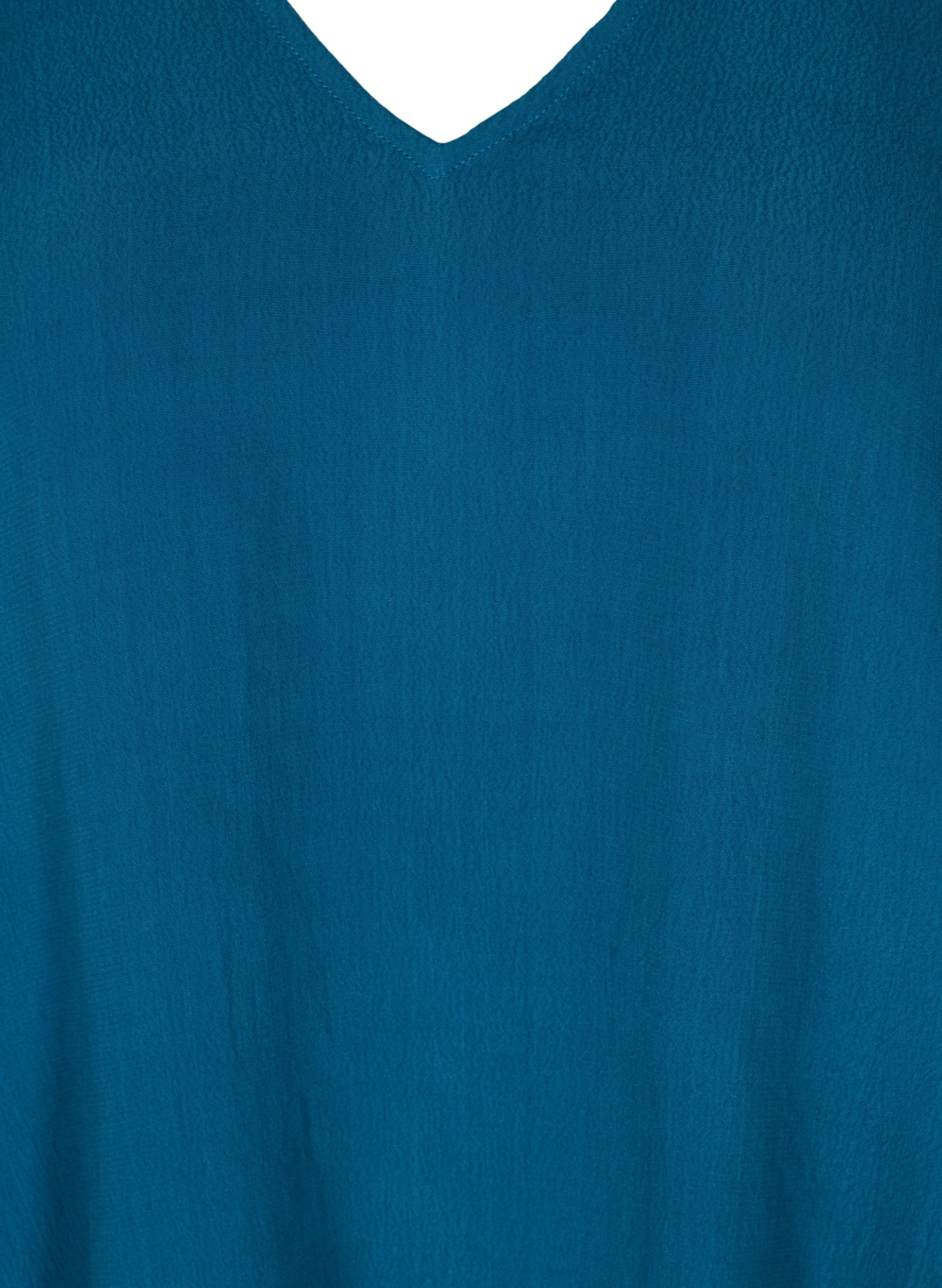 Viskosebluse mit 2/4-Ärmeln und Falten, Moroccan Blue, Packshot image number 2