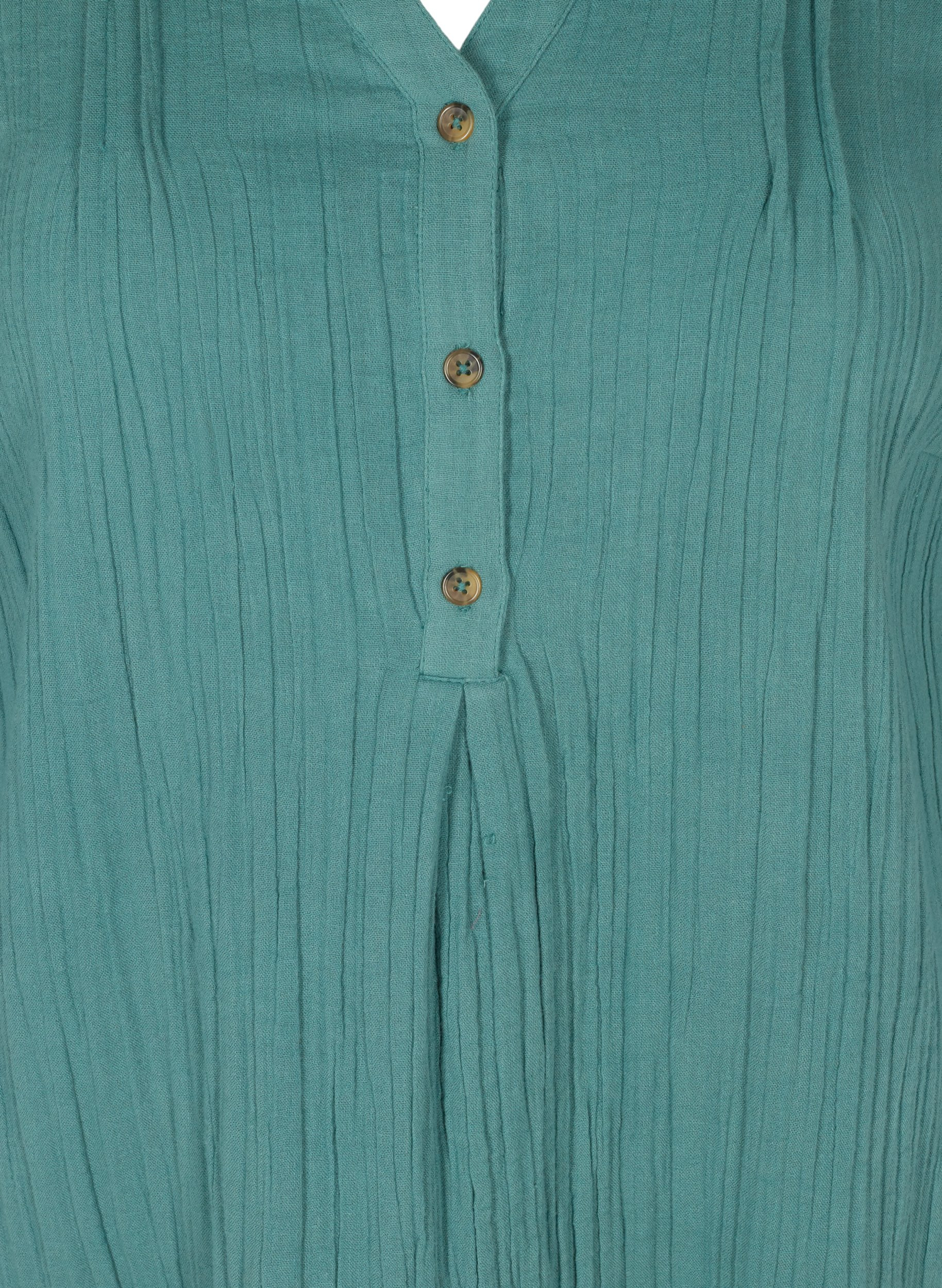 Baumwollkleid mit 3/4-Ärmeln, Sea Pine, Packshot image number 2