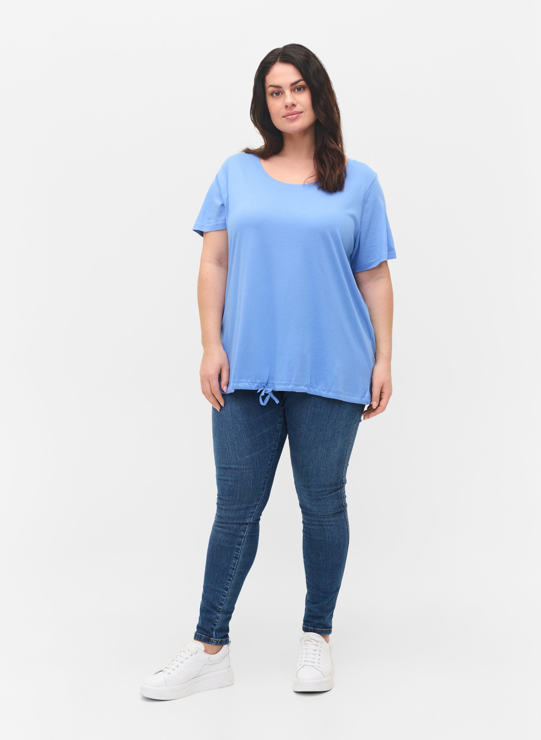 T-Shirt mit verstellbarem Saum, Ultramarine, Model image number 2