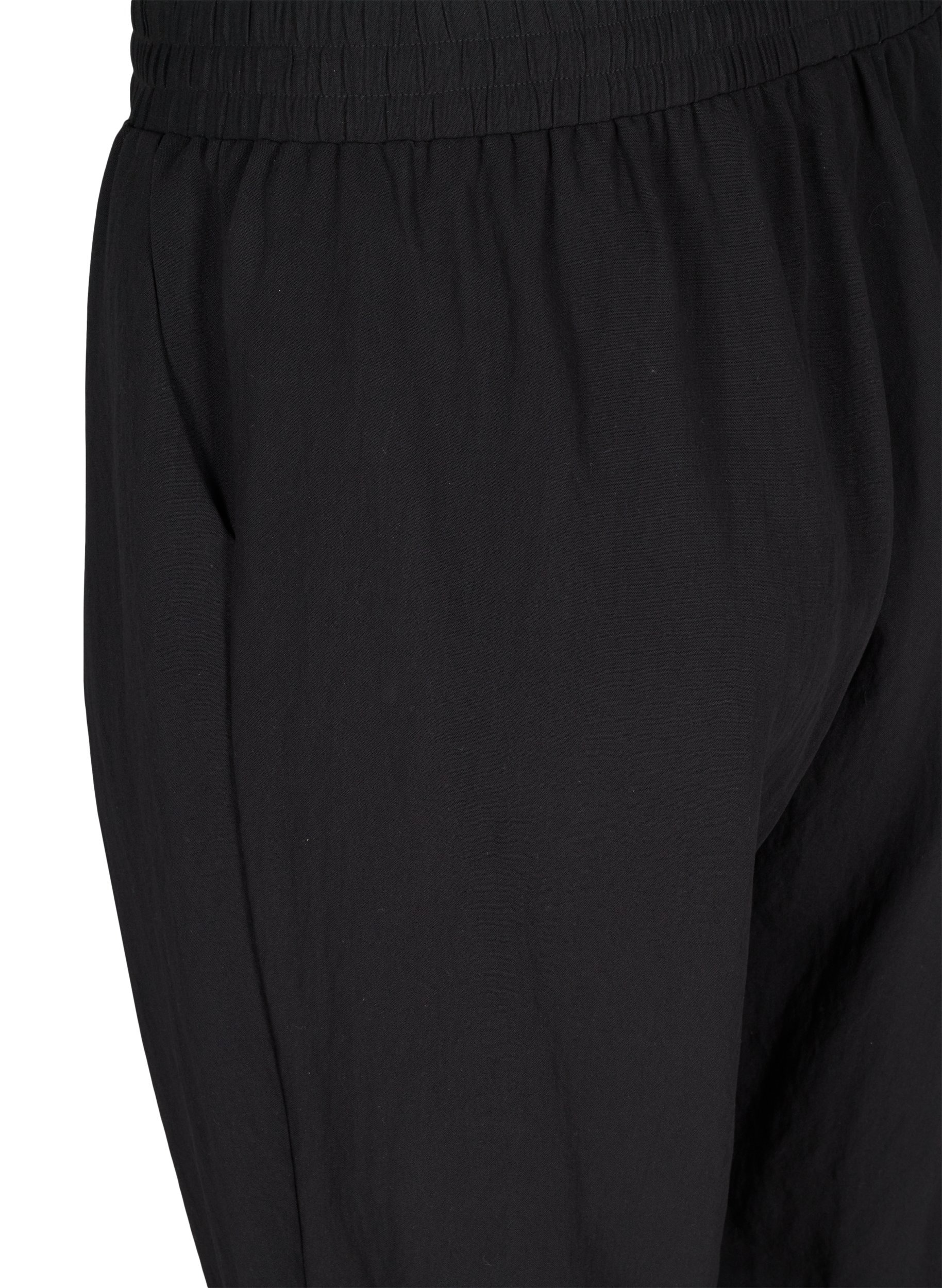 Caprihose aus Viskose mit Taschen, Black, Packshot image number 3