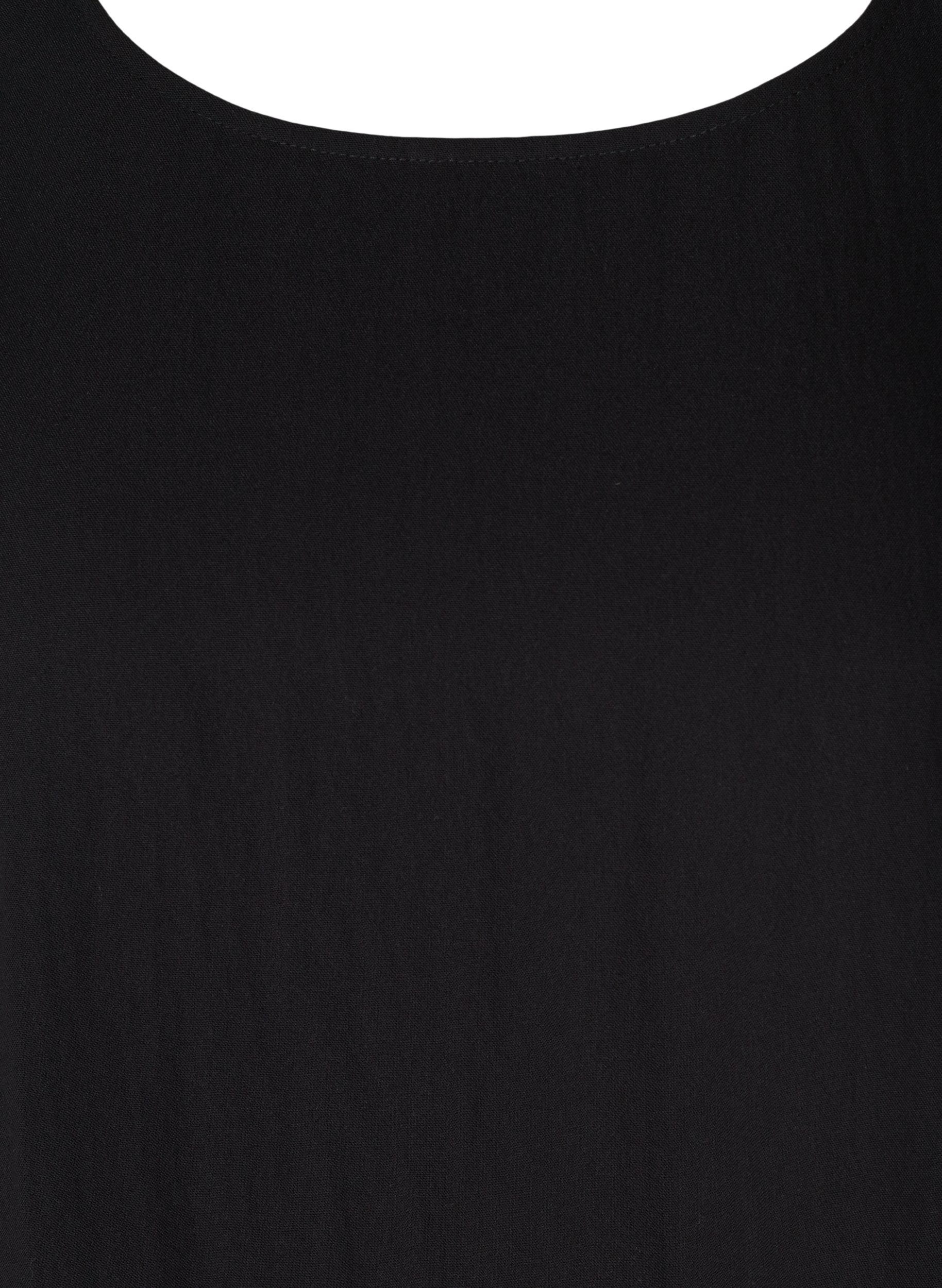 Kurzarm Viskosekleid mit Taschen, Black, Packshot image number 2