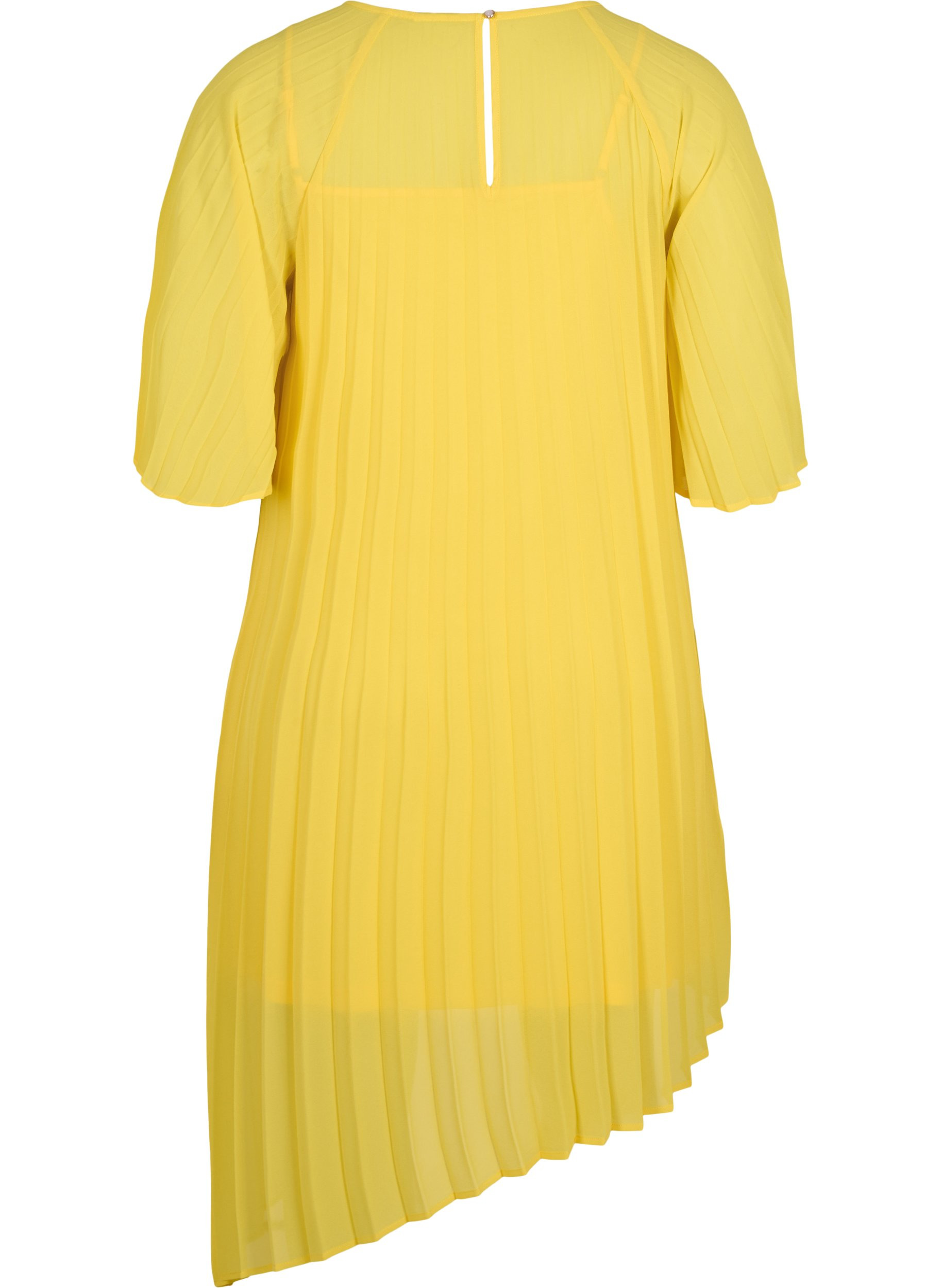 Kleid mit 2/4 Ärmeln und A-Linie, Primrose Yellow, Packshot image number 1