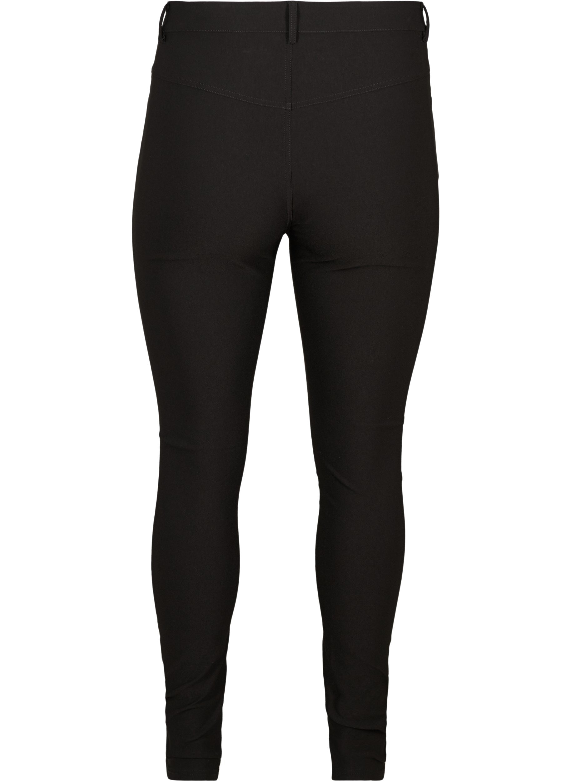 Slim Fit Hose mit Reißverschlussdetails, Black, Packshot image number 1