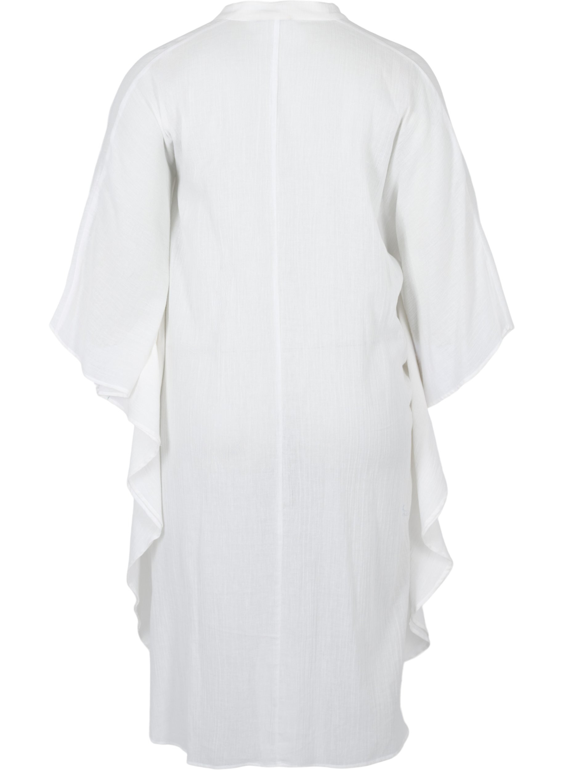 Strandkleid aus Baumwolle mit Knopfverschluss, Bright White, Packshot image number 1