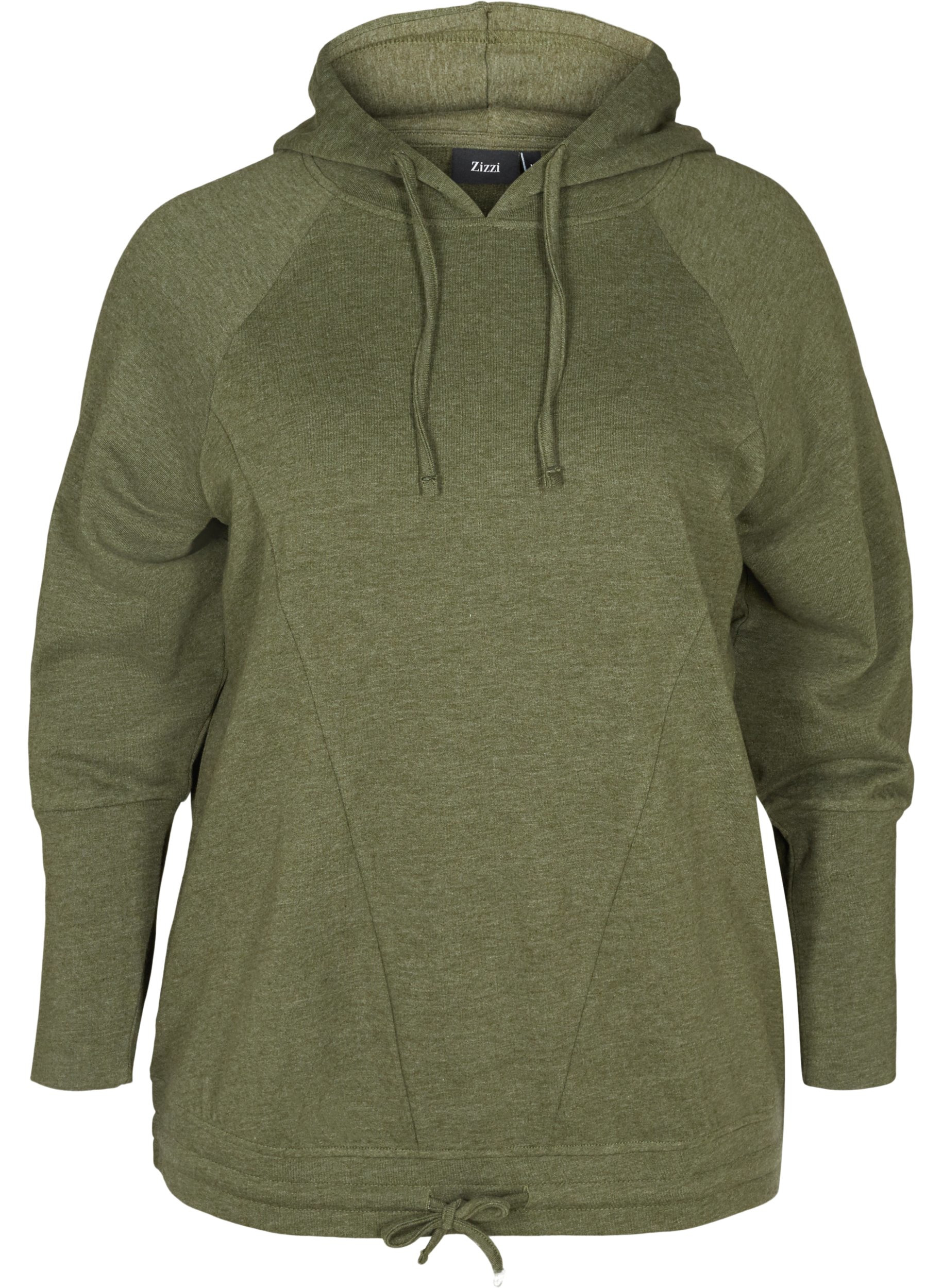 Sweatshirt mit justierbarem Bund, Rifle Green Mel., Packshot image number 0