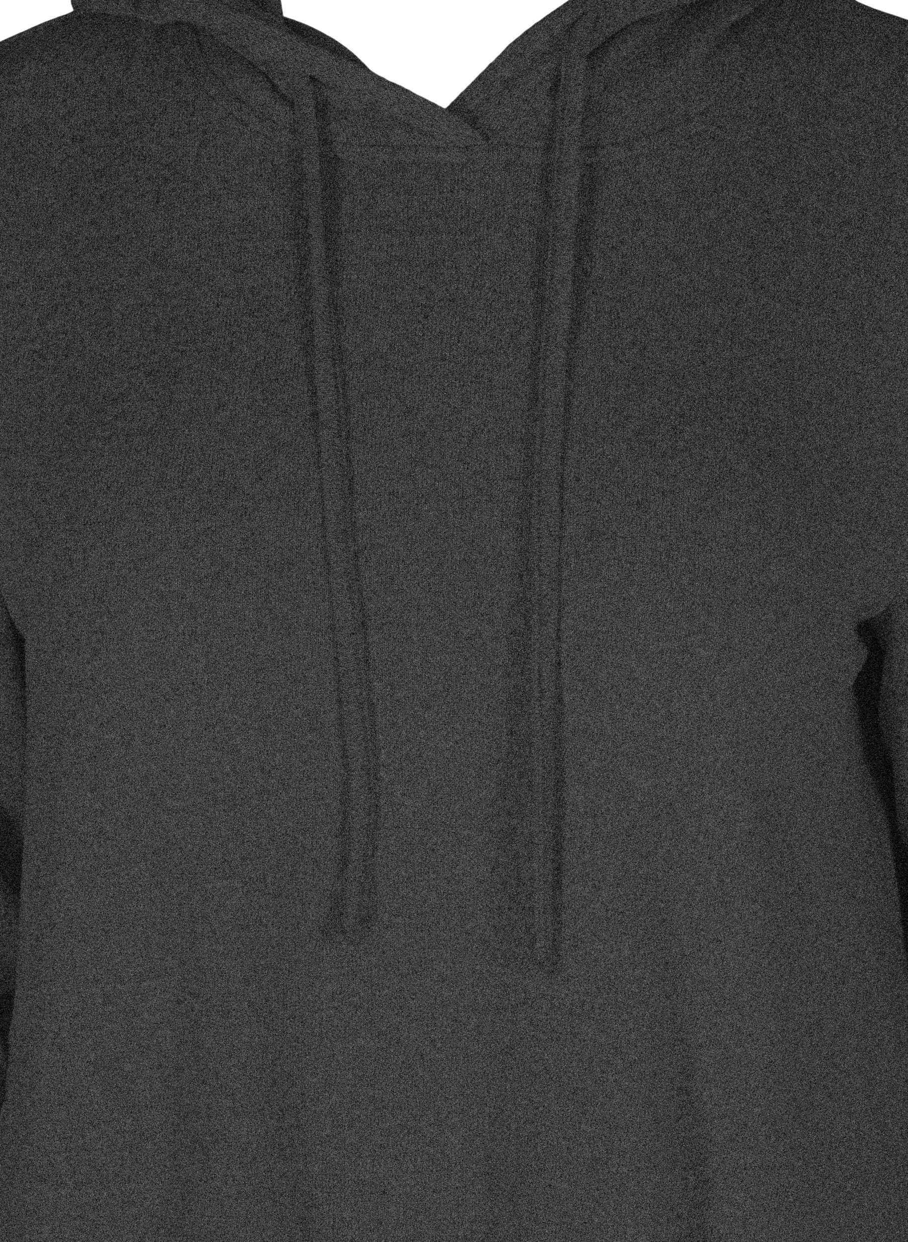 Langarm Kleid mit Kapuze, Dark Grey Melange, Packshot image number 2