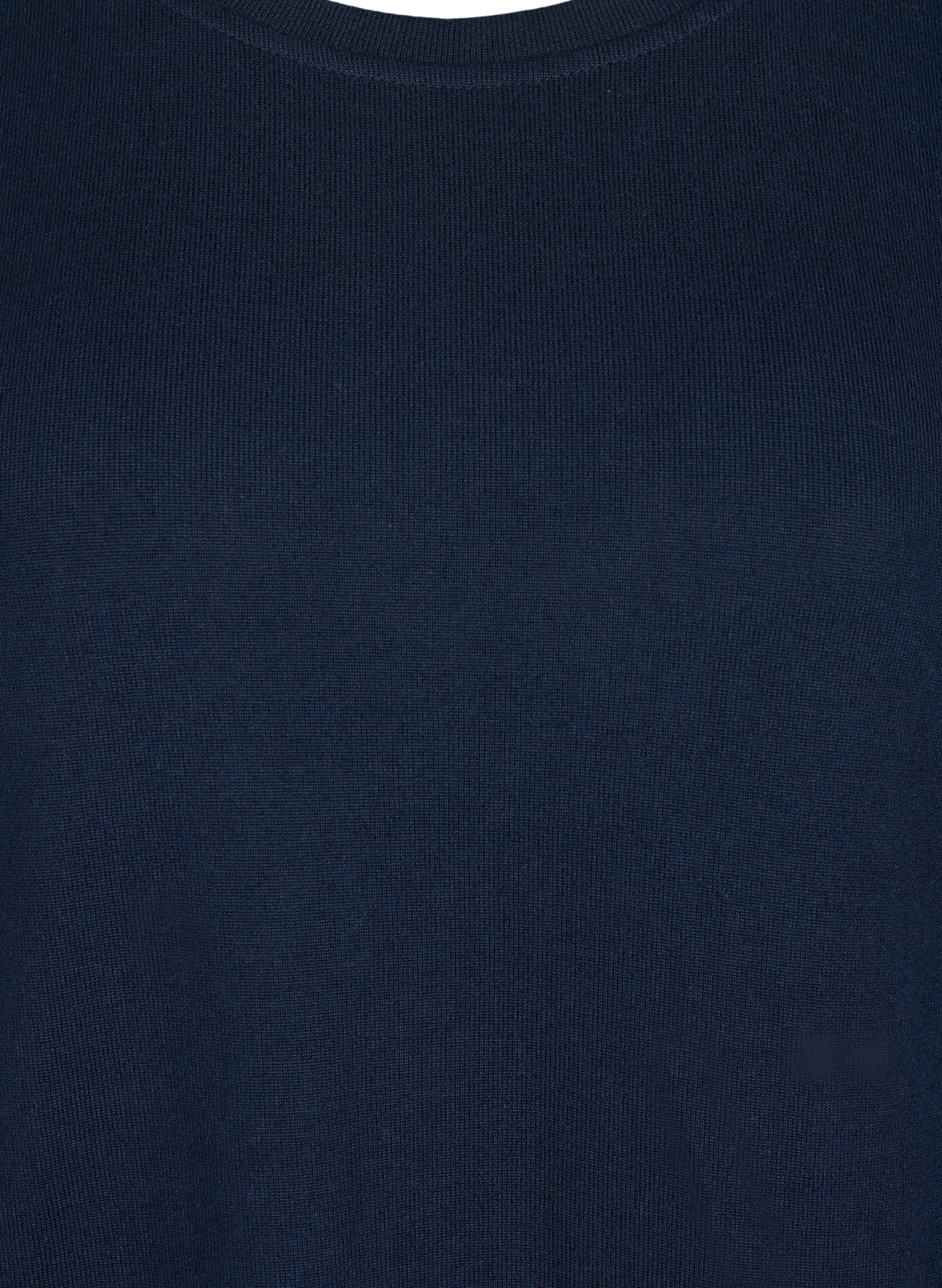 Langarm Bluse mit Knopfdetails, Night Sky, Packshot image number 2