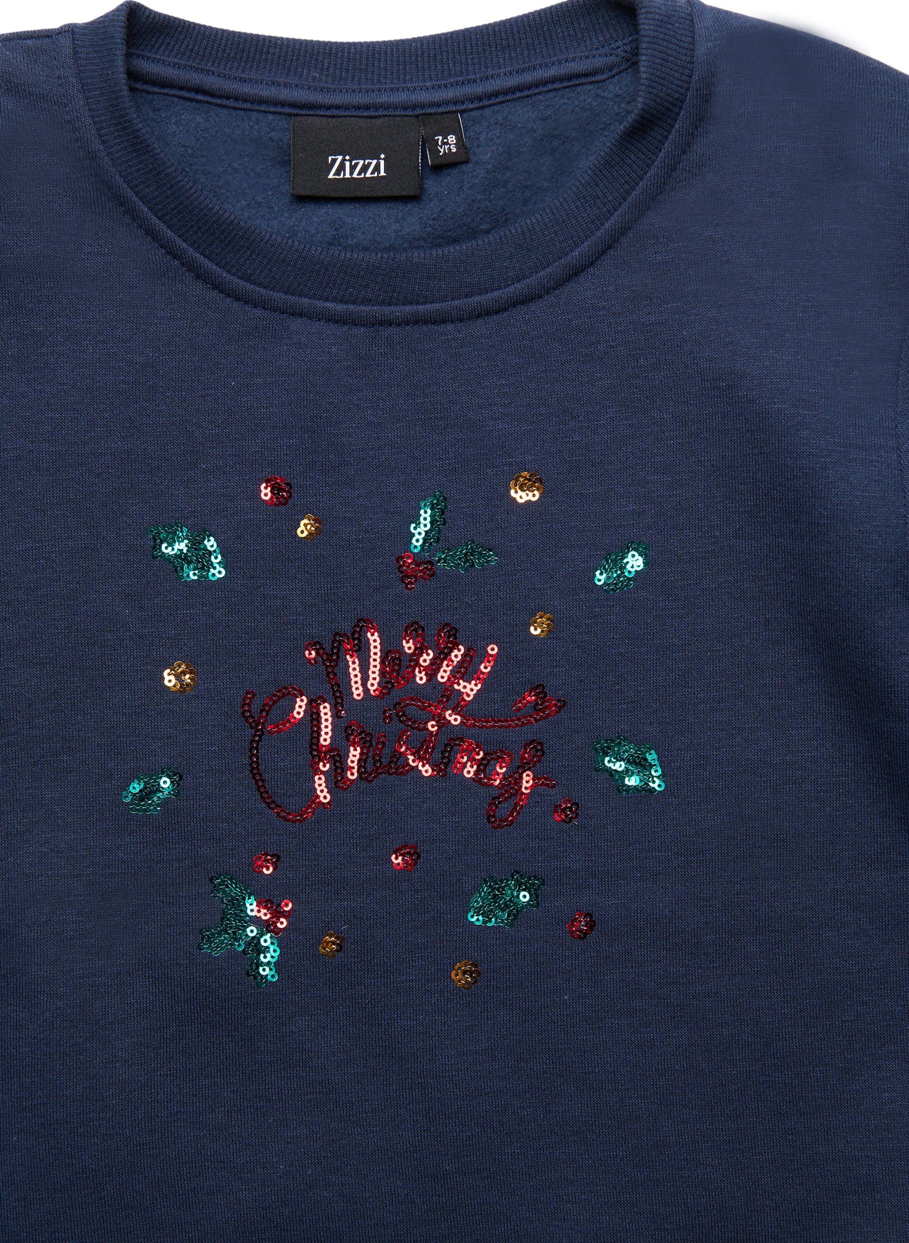 Weihnachts-Sweatshirt für Kinder, Night Sky Merry, Packshot image number 2