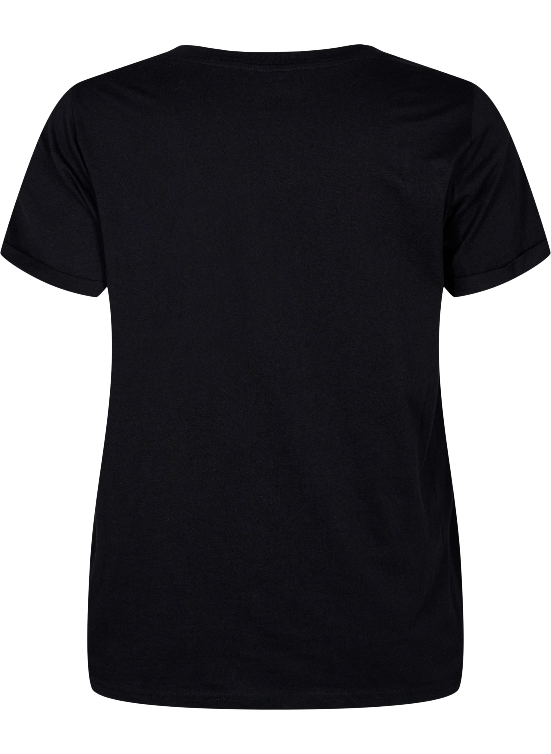 Trainings-T-Shirt mit Print, Black White Logo, Packshot image number 1