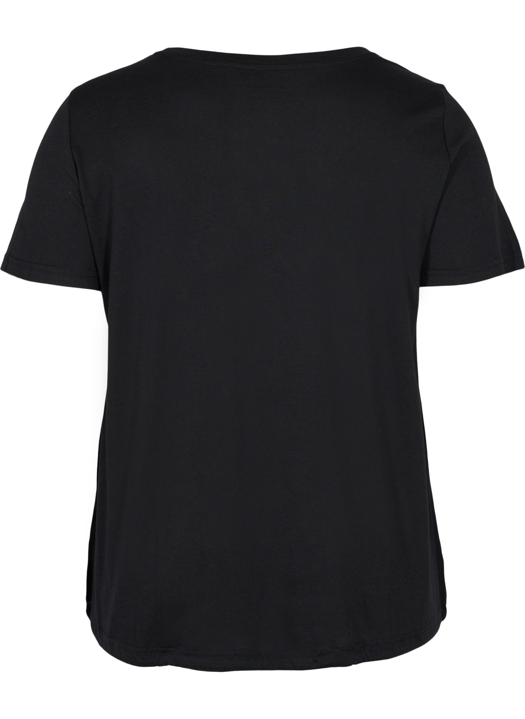 T-Shirt mit verstellbarem Saum, Black, Packshot image number 1