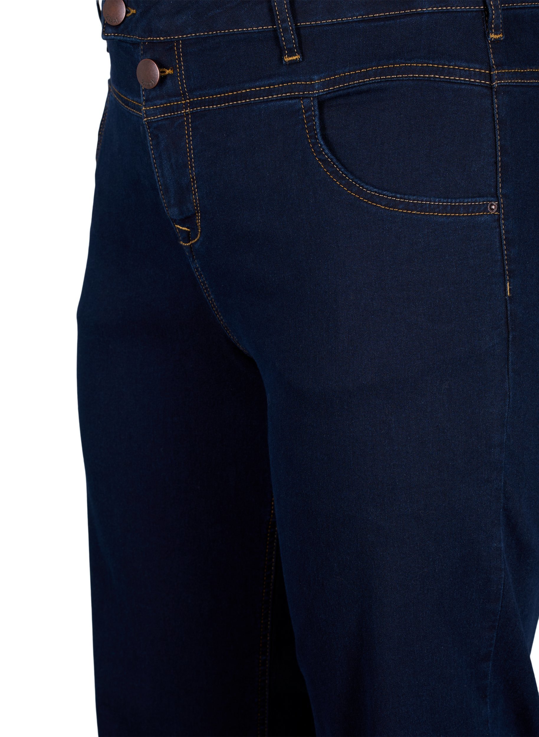 Regular Fit Gemma Jeans mit hoher Taille, Blue denim, Packshot image number 2