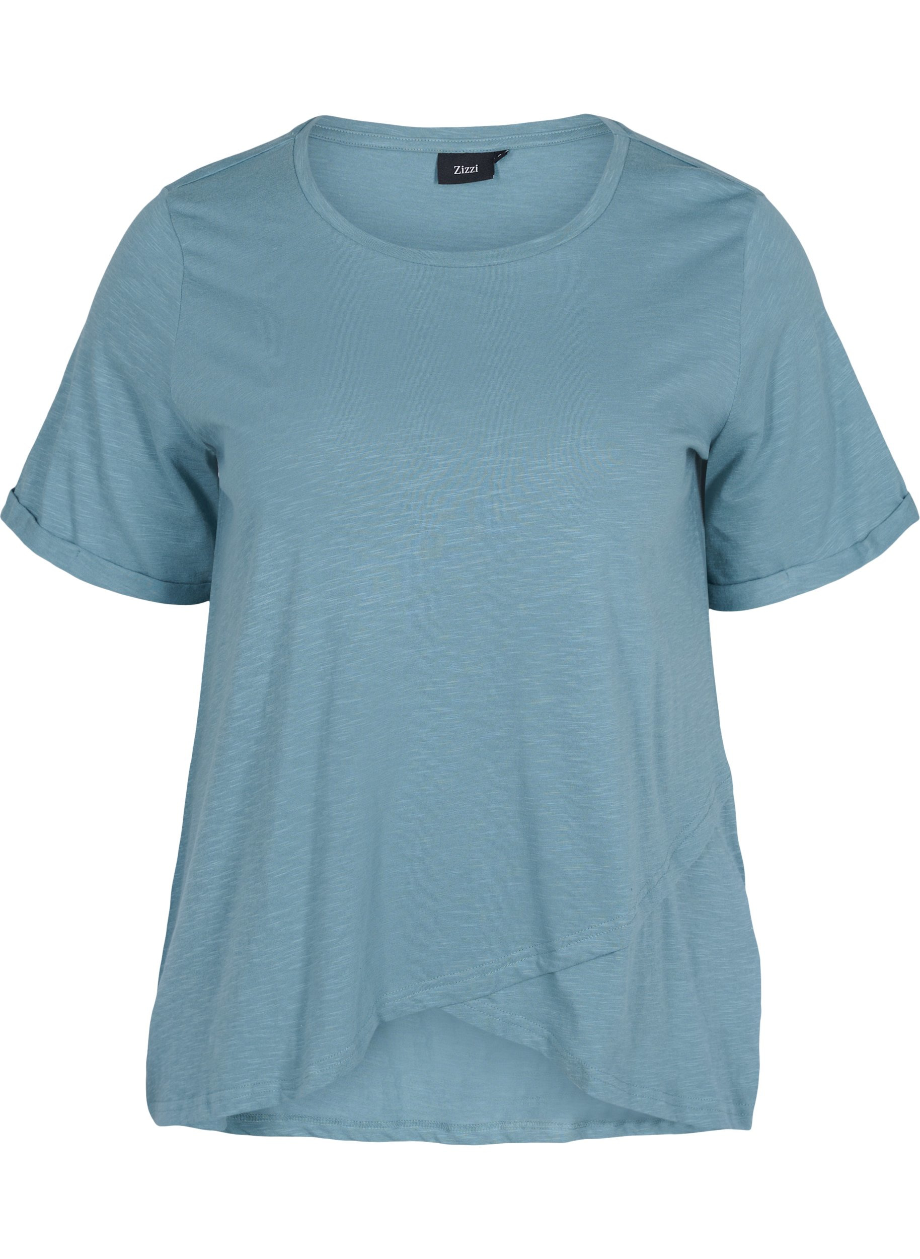 Baumwoll-T-Shirt mit kurzen Ärmeln, Goblin Blue, Packshot image number 0