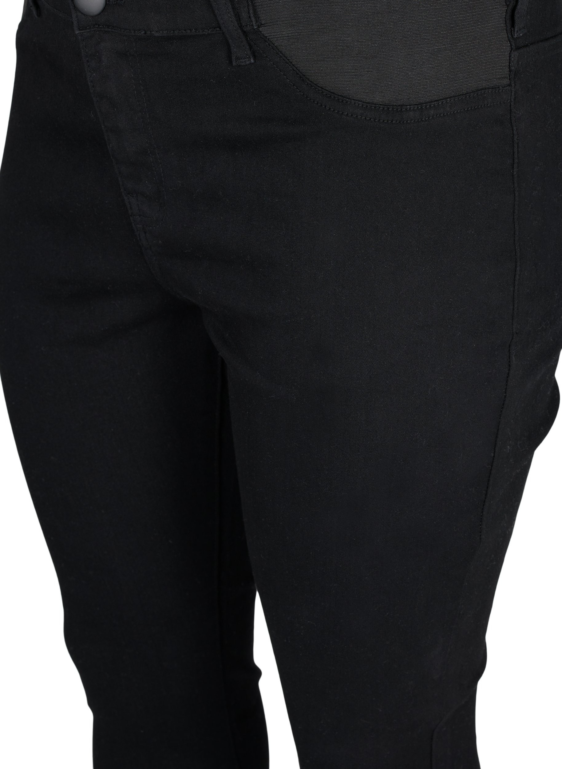Super slim Amy Jeans mit Gummizug in der Taille, Black, Packshot image number 2