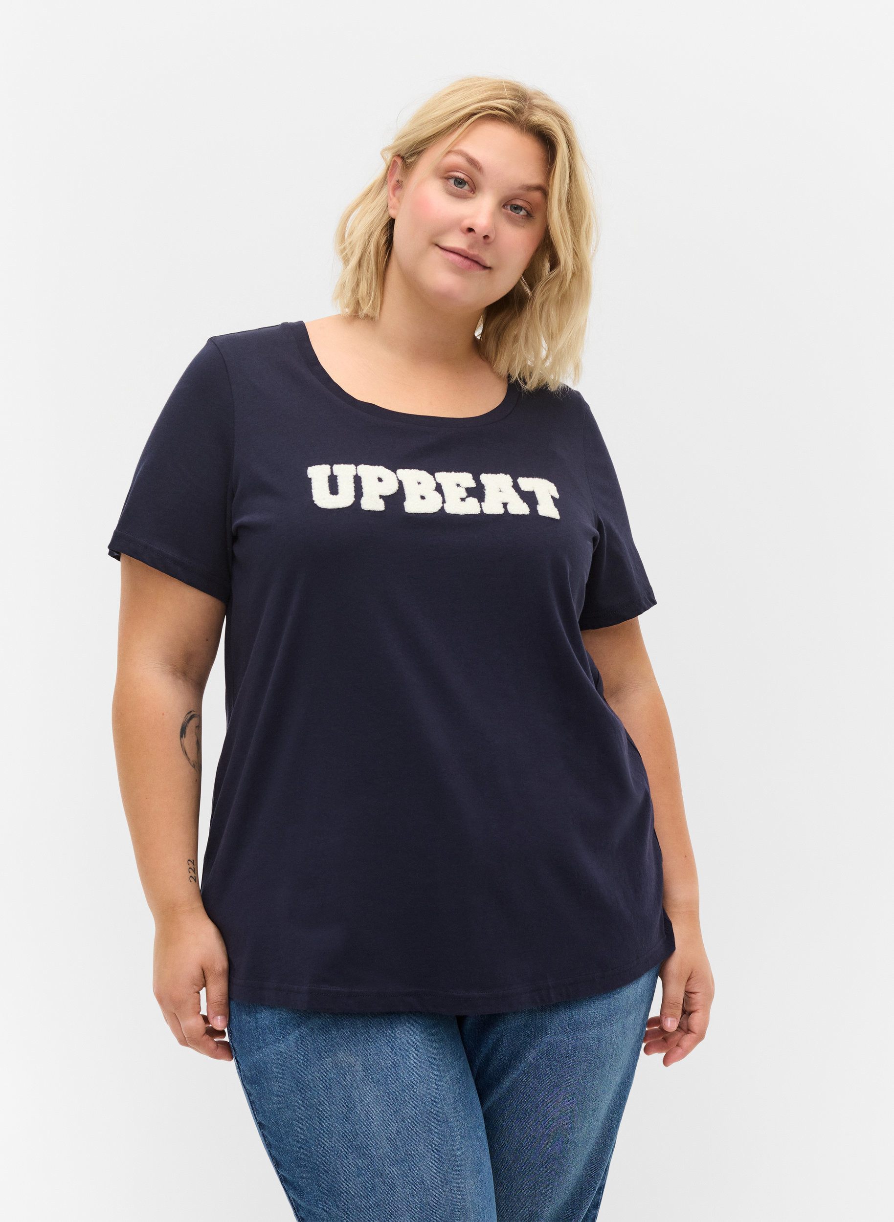 T-Shirt mit Druck aus Baumwolle, Night Sky UPBEAT, Model image number 0