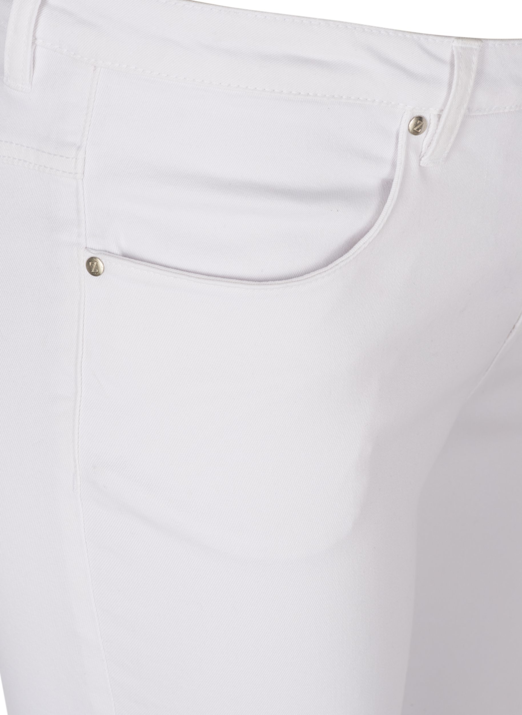 Super Slim Amy Jeans mit hoher Taille, Bright White, Packshot image number 2