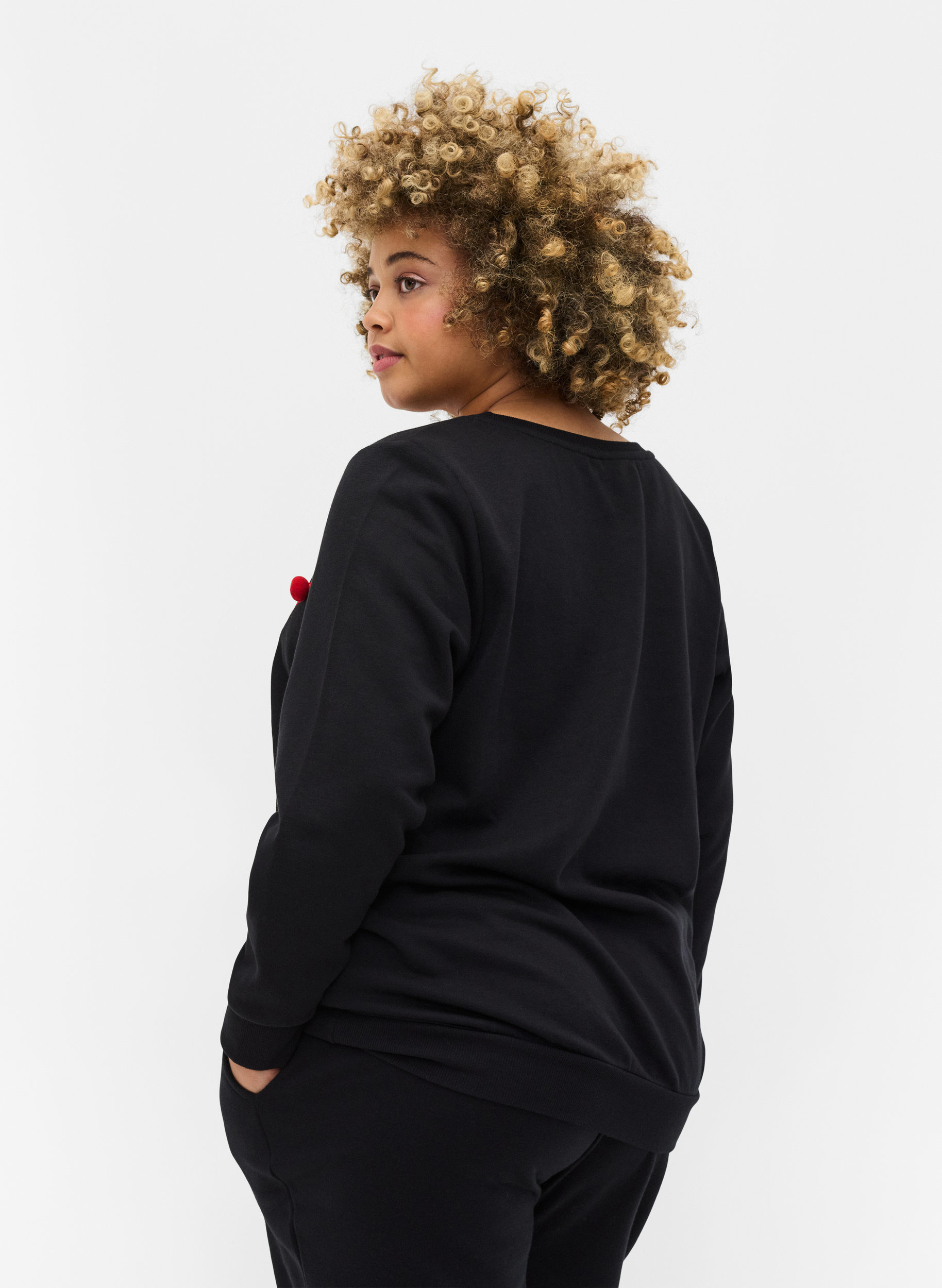 Weihnachts-Sweatshirt, Black Jolly, Model image number 1