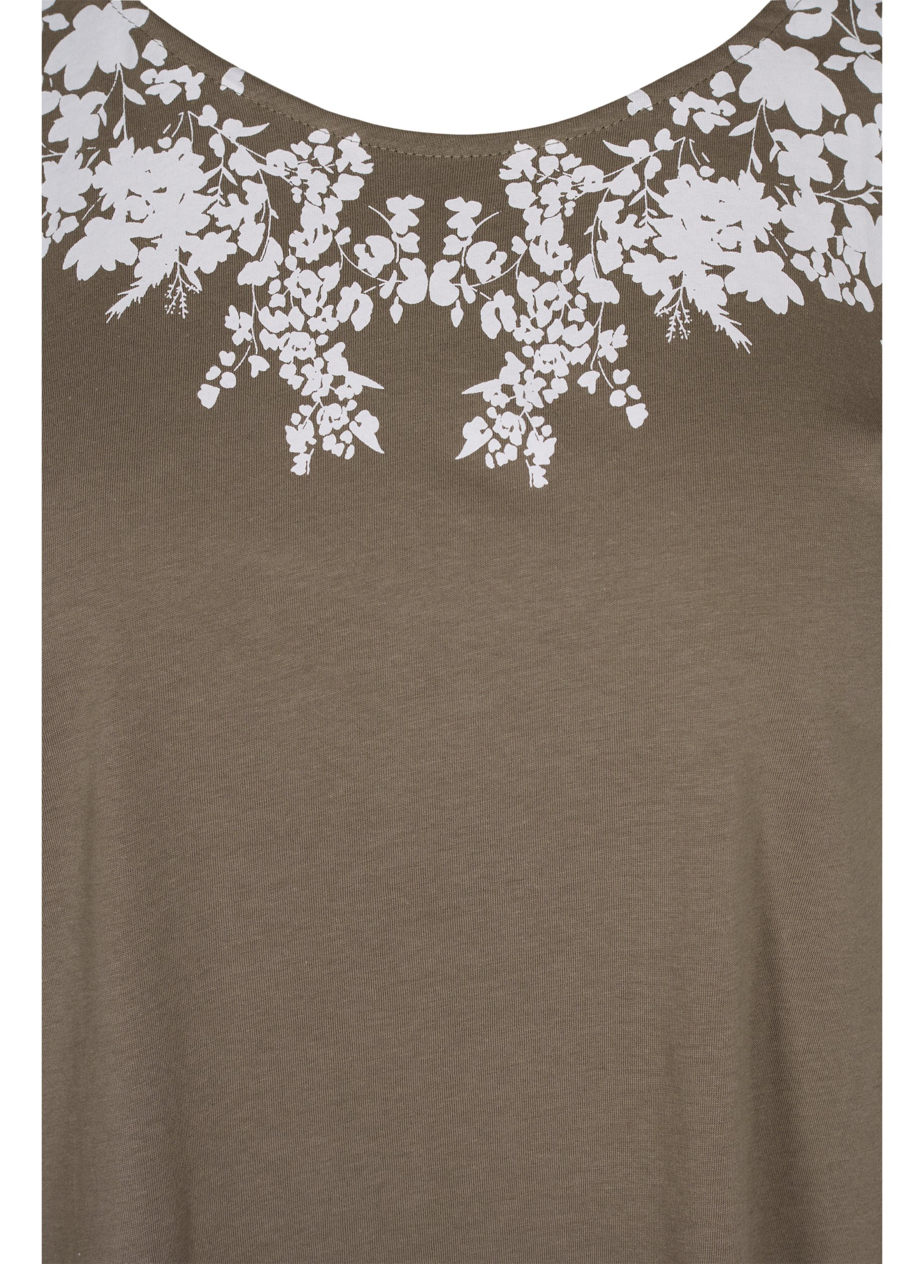 T-Shirt aus Baumwolle mit Printdetails, Falcon mel Feather, Packshot image number 2