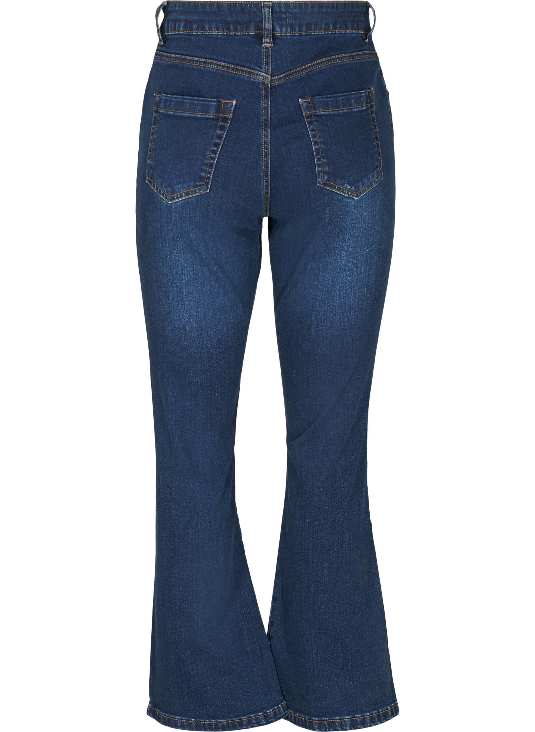 Ellen Bootcut-Jeans mit hoher Taille, Dark Blue, Packshot image number 1