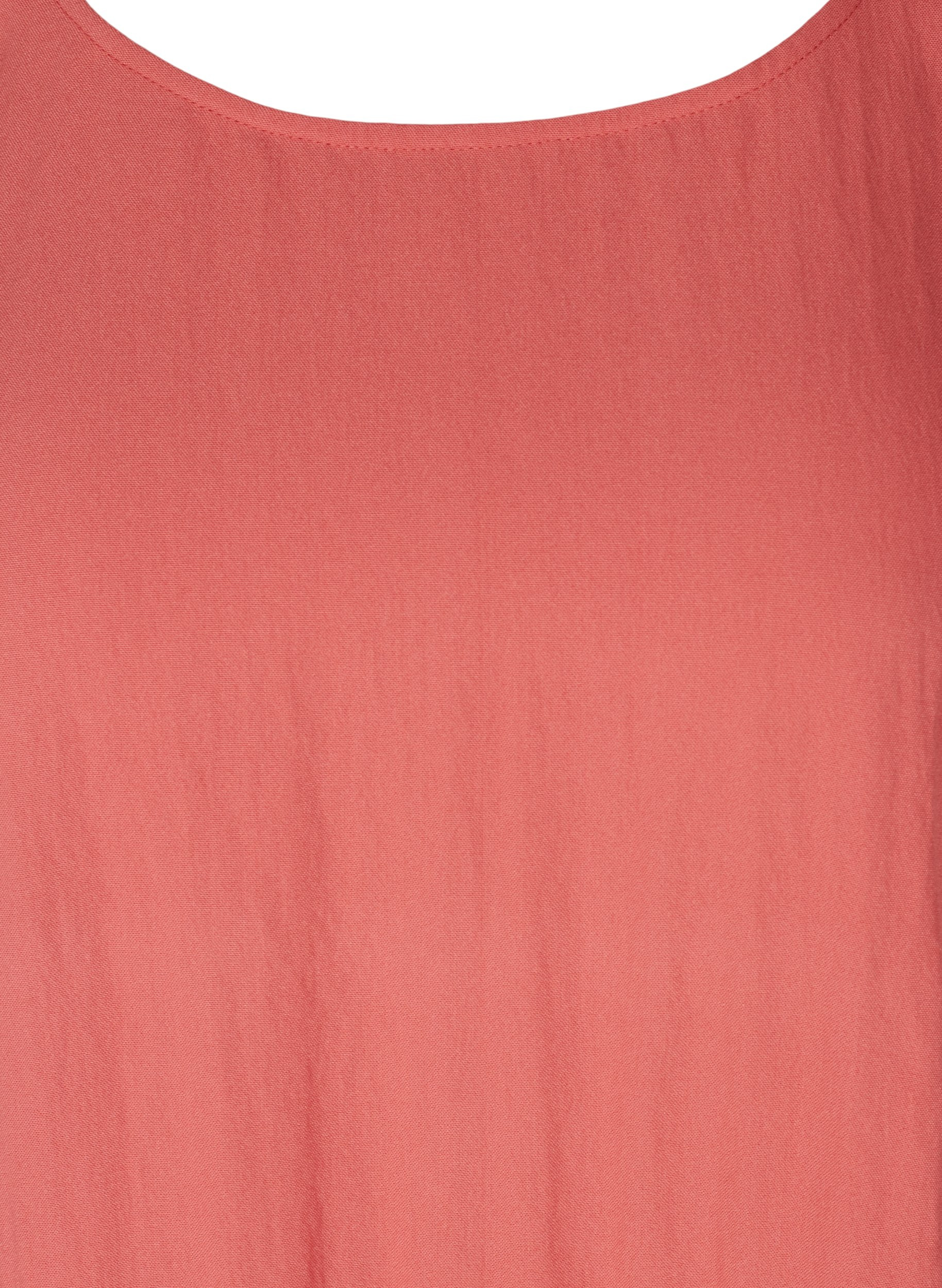 Kurzarm Viskosekleid mit Taschen, Faded Rose, Packshot image number 2