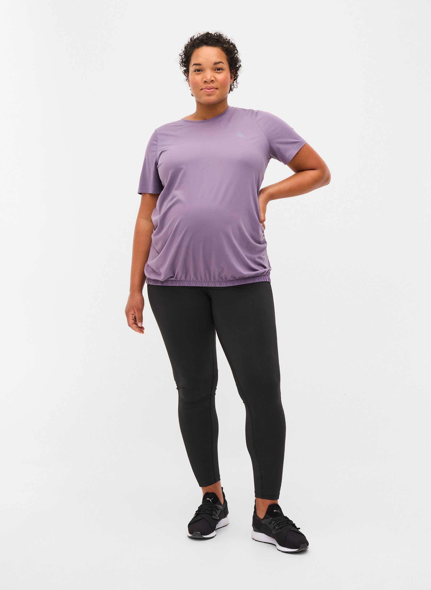 Schwagnerschafts-Trainings-T-Shirt, Purple Sage, Model image number 2