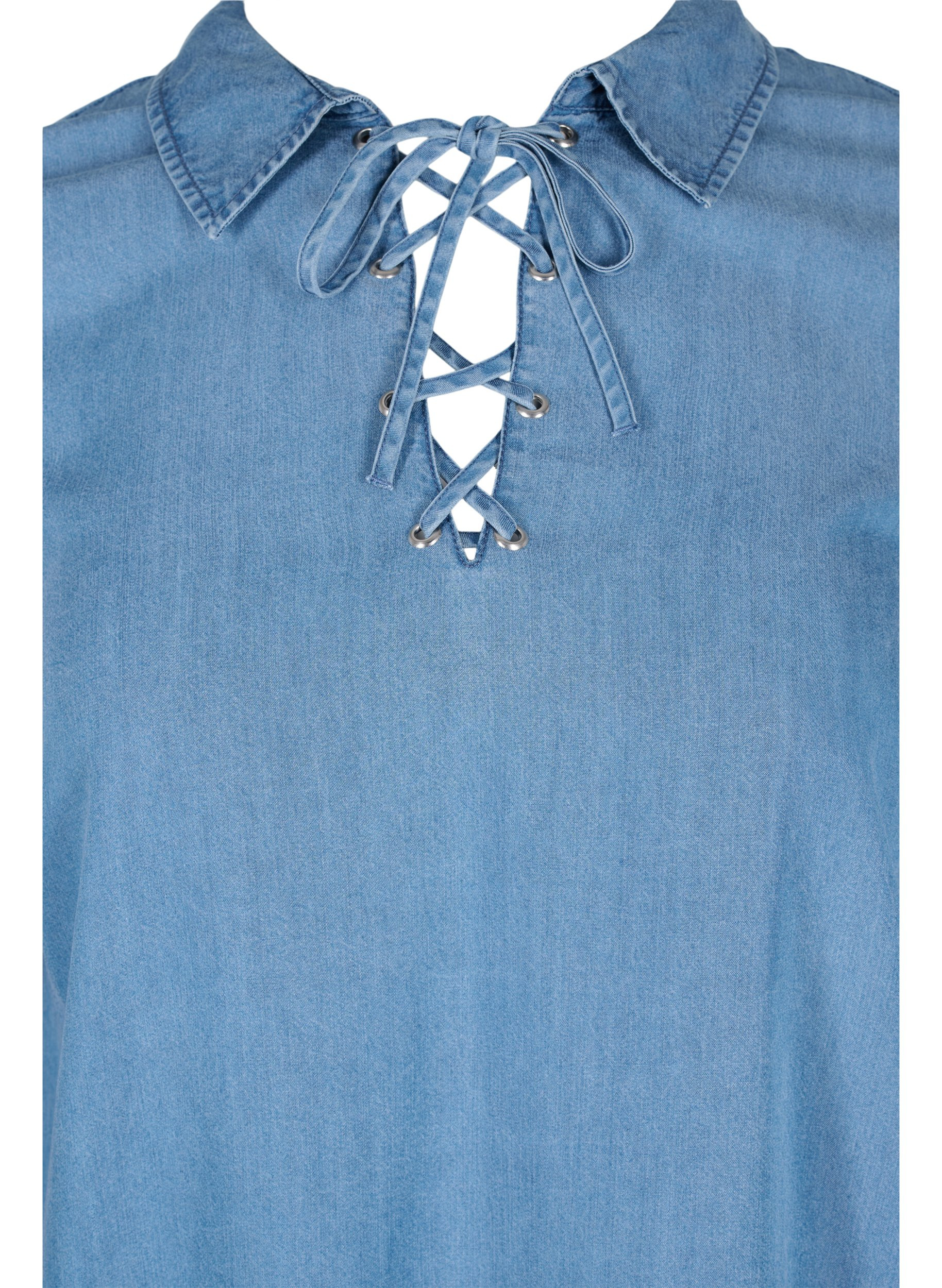 Tunika mit 3/4-Ärmeln, Blue denim, Packshot image number 2