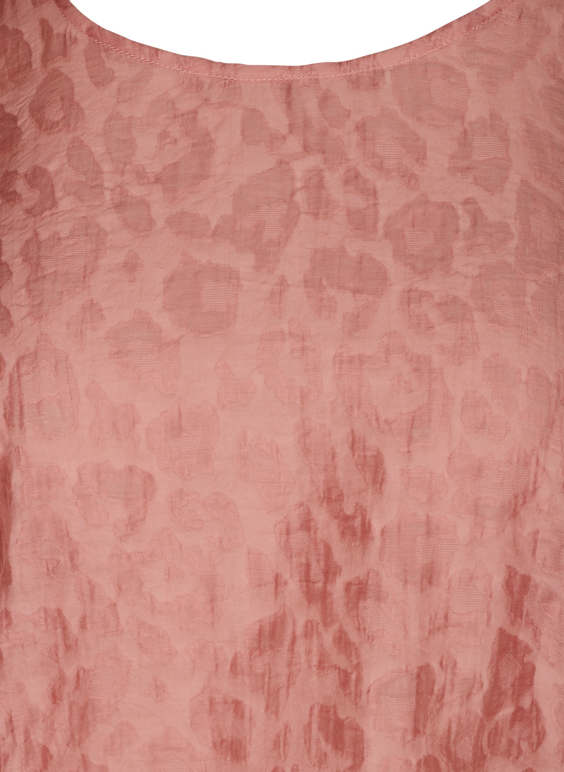 Bluse mit 2/4-Ärmeln und Tone-in-Tone Muster, Rose Smoke, Packshot image number 2