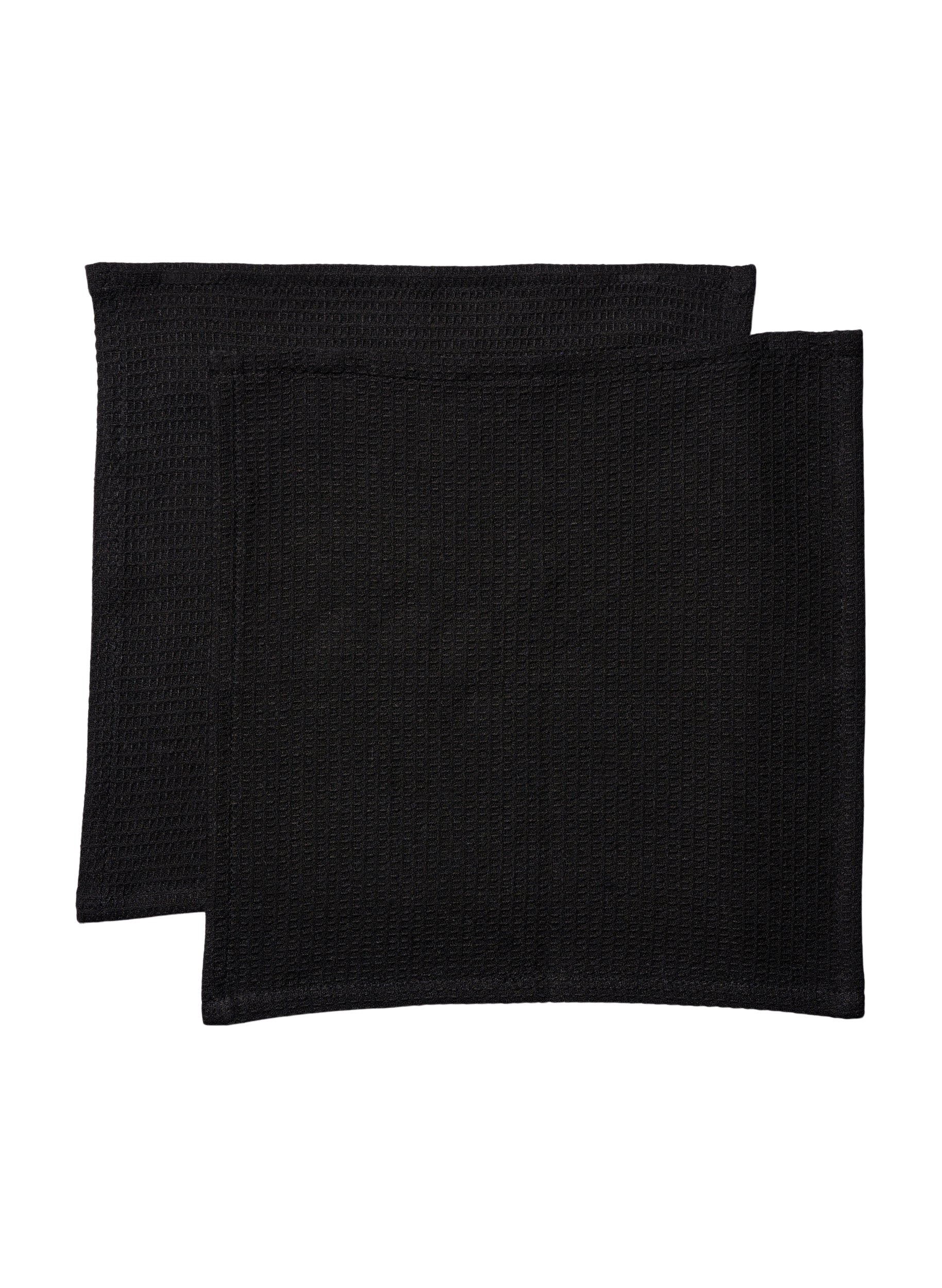 2er-Pack Abwaschtücher aus Baumwolle, Black, Packshot