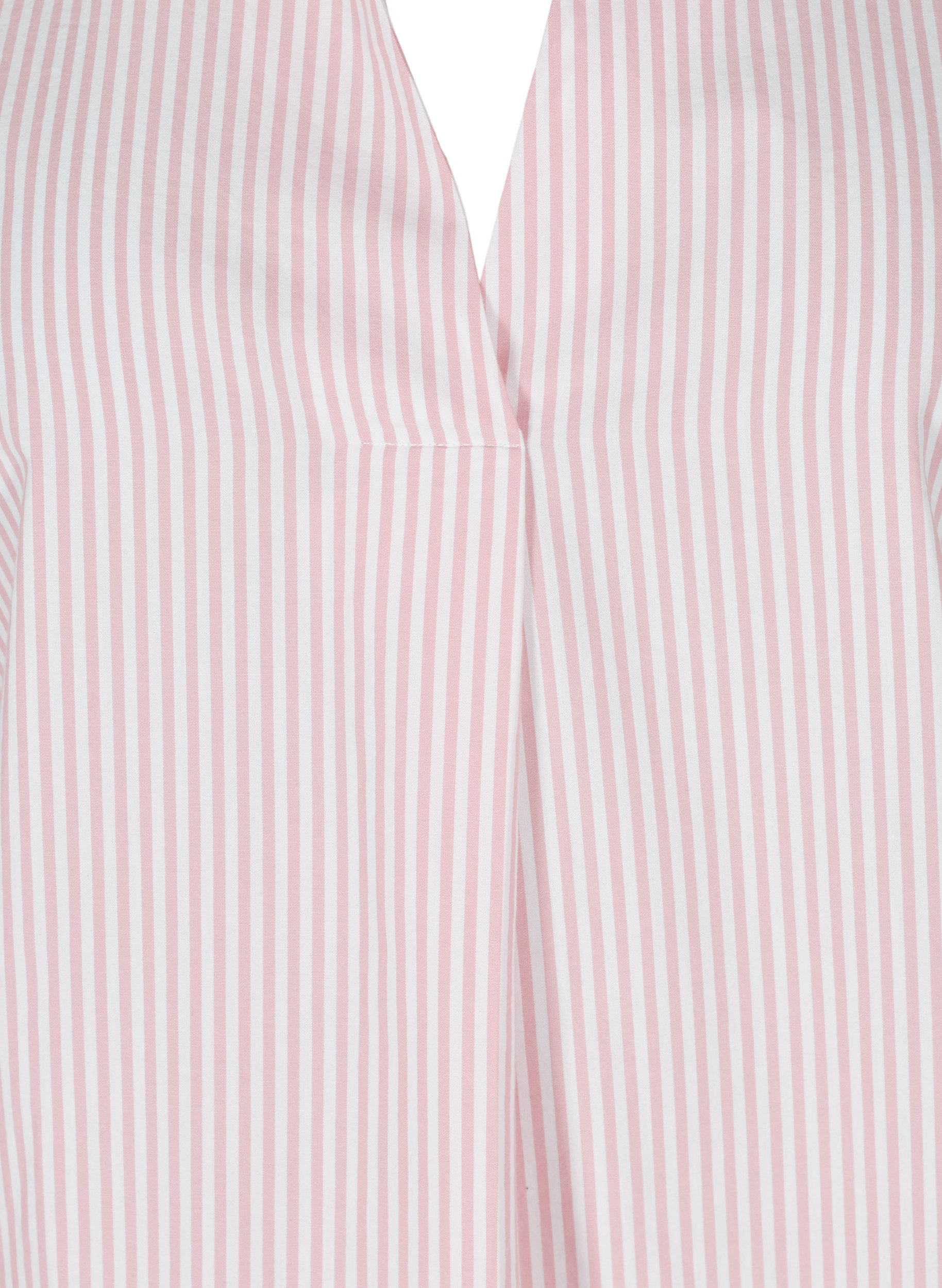 Gestreifte Hemdbluse aus Bio-Baumwolle, Blush Stripe, Packshot image number 2