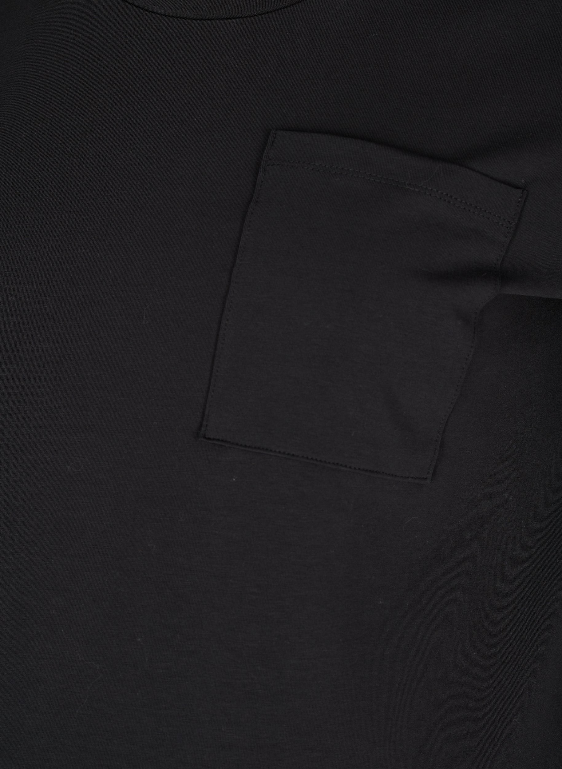Kurzarm Umstands-T-Shirt aus Baumwolle, Black, Packshot image number 2