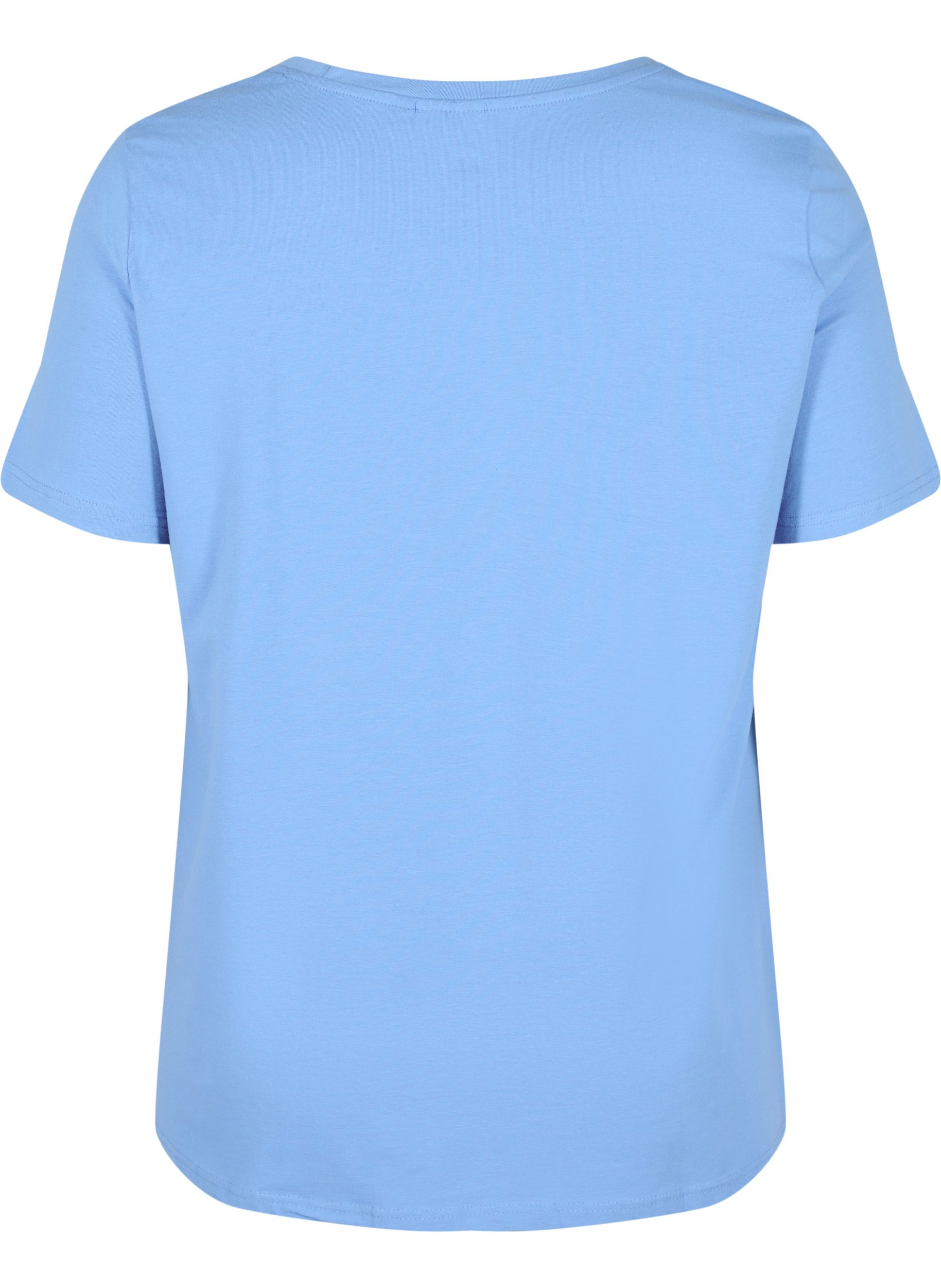 Kurzarm T-Shirt aus Baumwolle mit Aufdruck, Ultramarine / N.Sky, Packshot image number 1