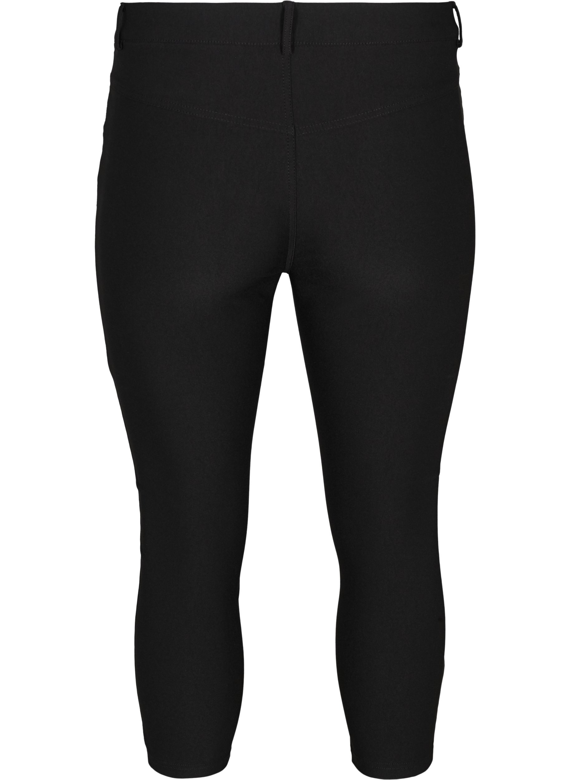 Slim Fit 3/4-Hose mit Reißverschluss, Black, Packshot image number 1