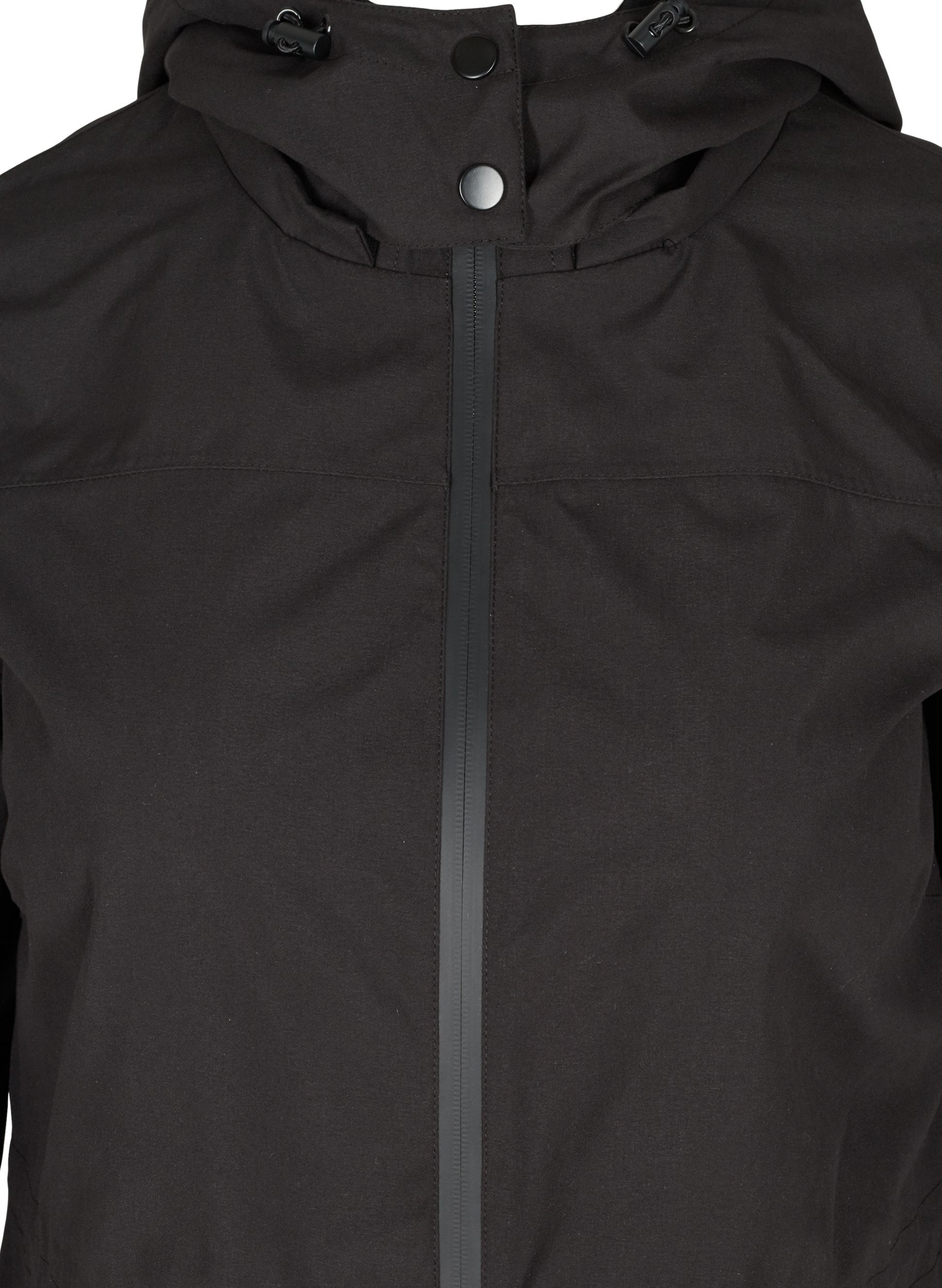 Wasserdichte Jacke mit abnehmbarer Kapuze, Black, Packshot image number 2