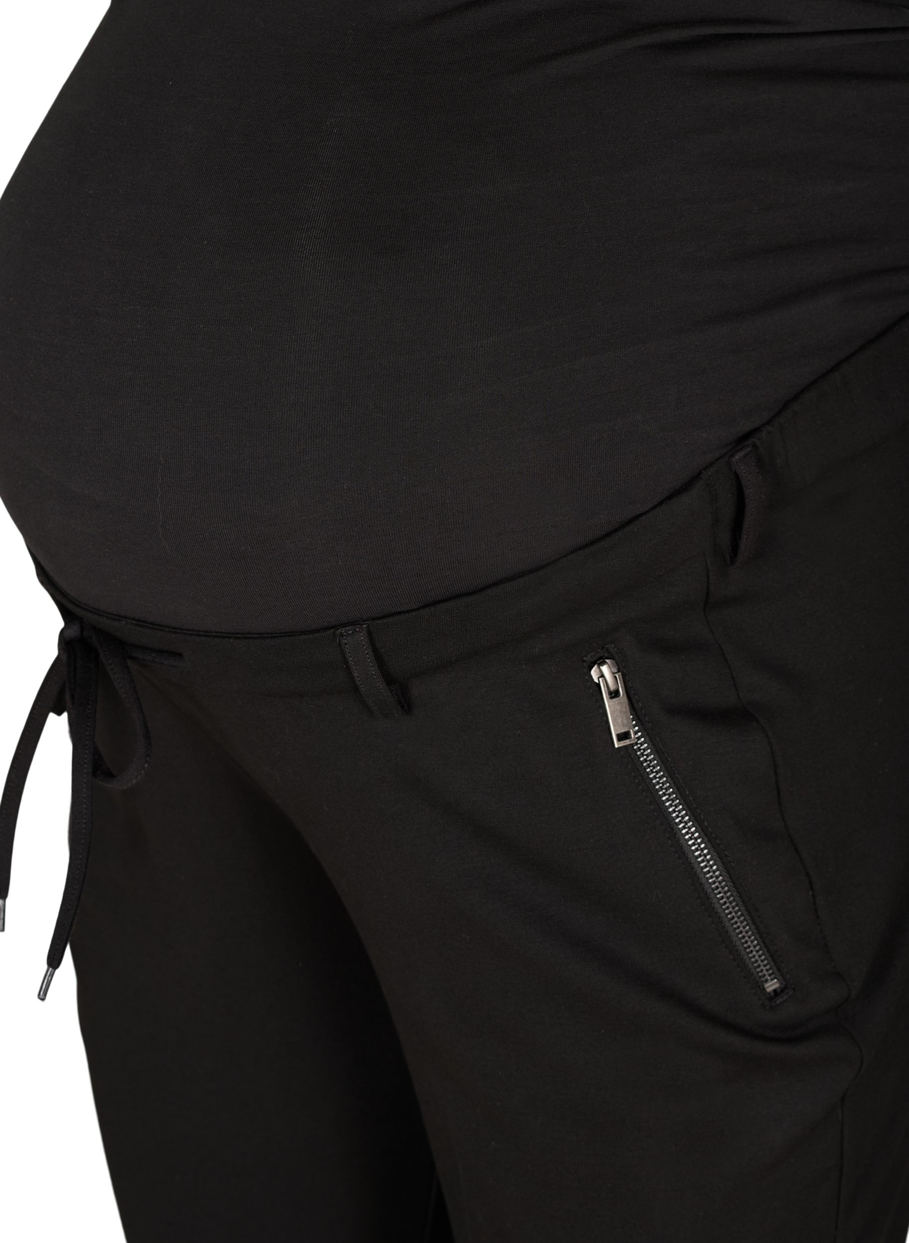 Schwangerschafts-Maddison-Hose mit Reißverschluss, Black, Packshot image number 2