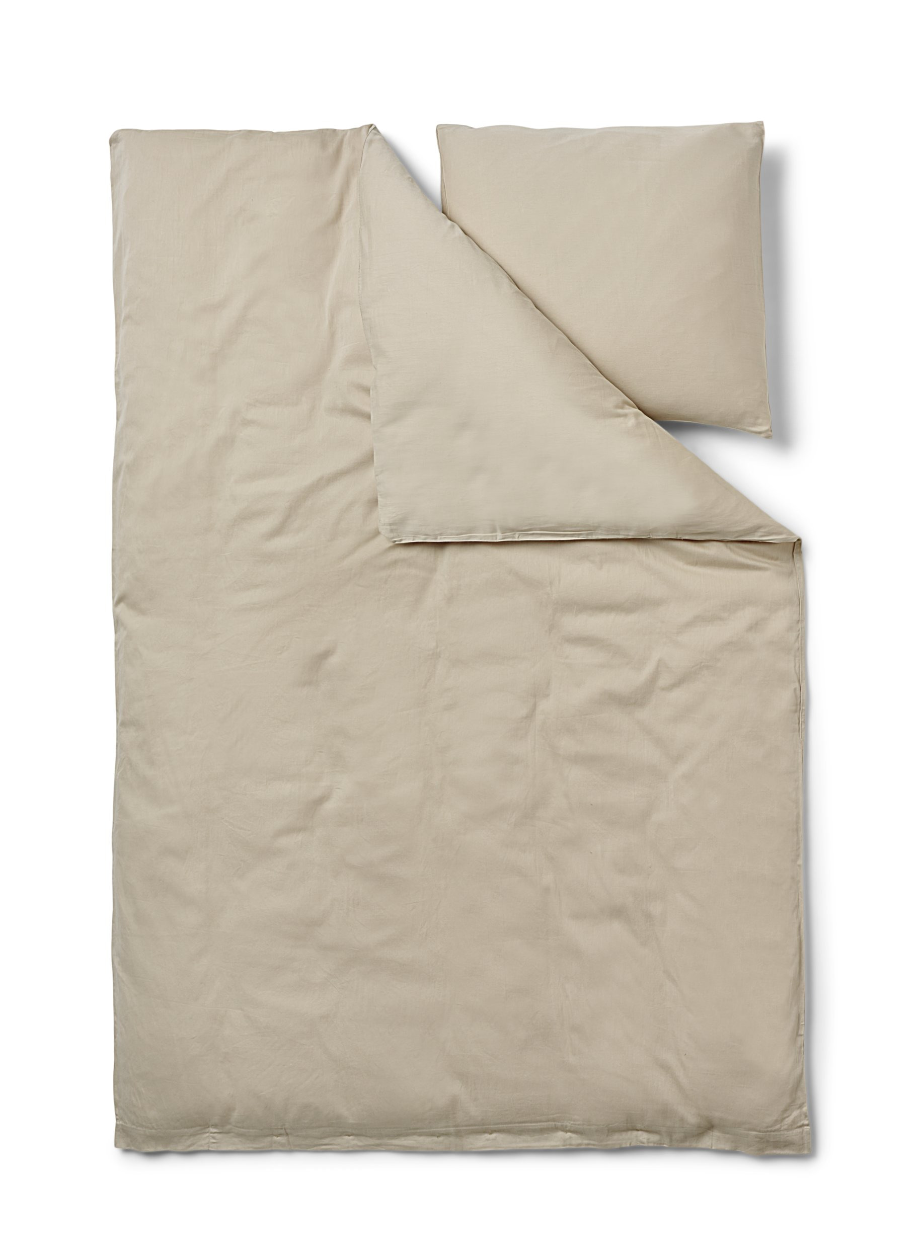 Einfarbiges Bettwäsche-Set aus Baumwolle, Oxford Tan, Packshot image number 1