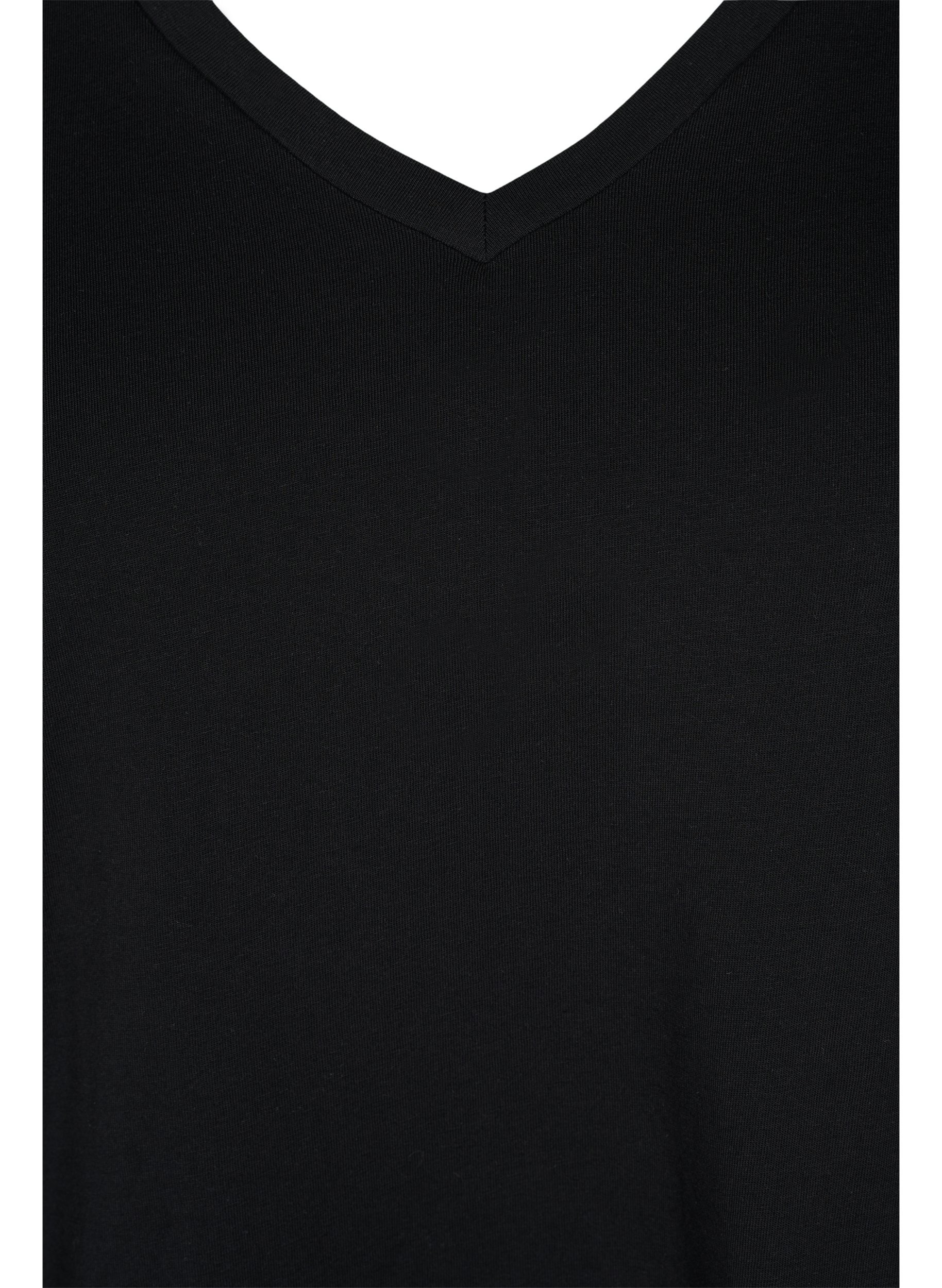 2er-Pack basic T-Shirts aus Baumwolle, Black/Navy B, Packshot image number 2