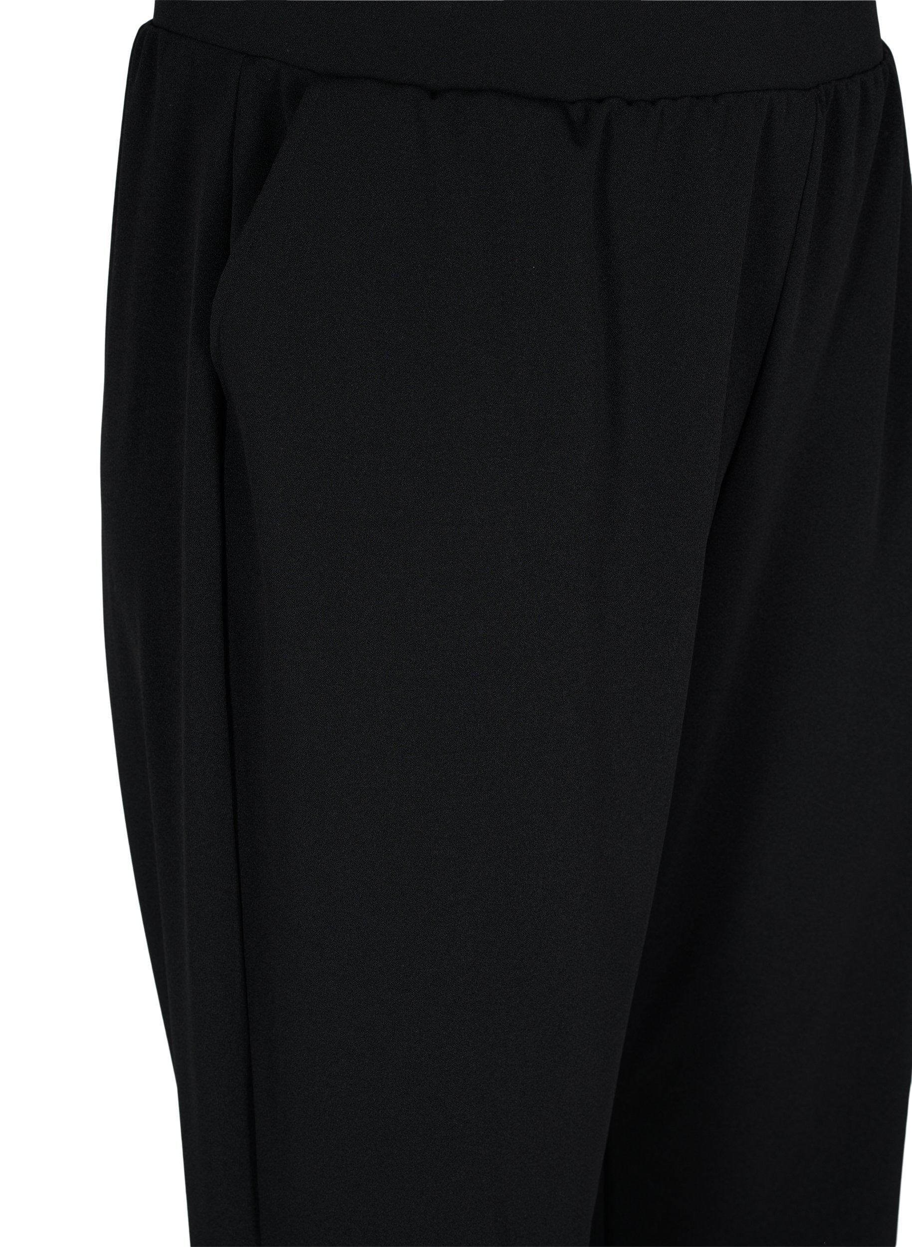 Hose mit lockerer Passform und elastischem Bündchen, Black, Packshot image number 2