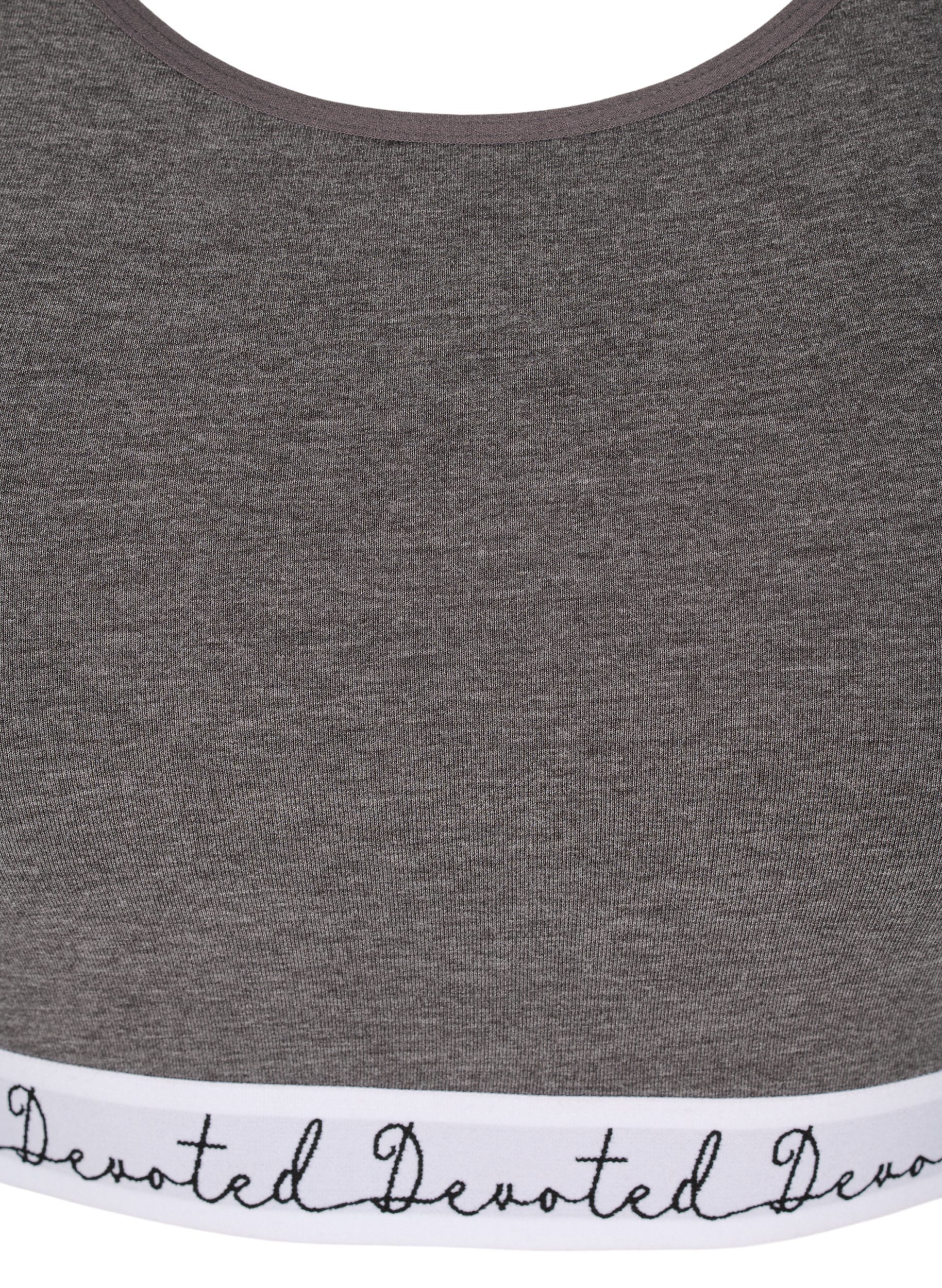 Melierter BH mit verstellbaren Trägern, Dark Grey Melange, Packshot image number 2