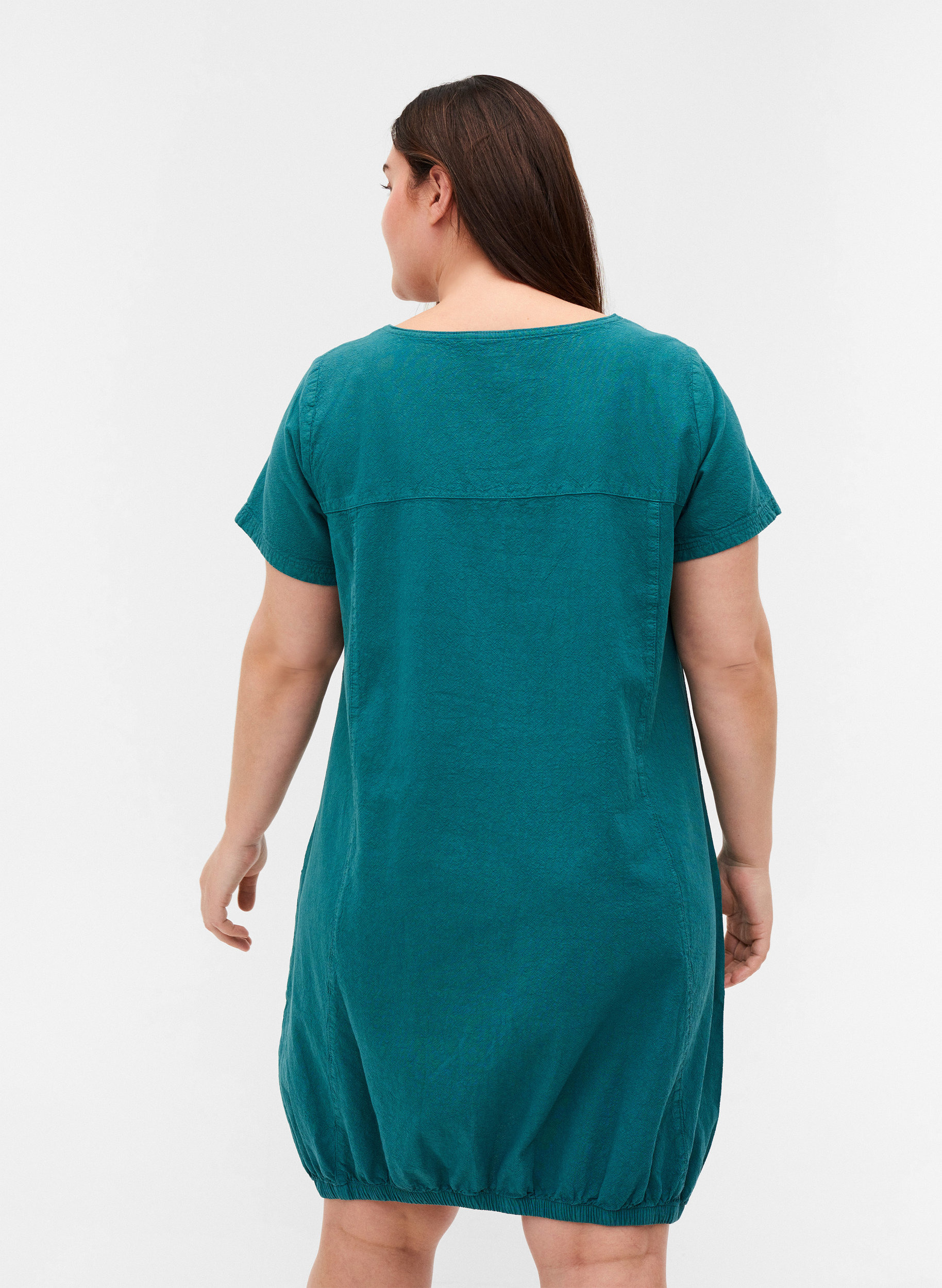 Kurzarm Kleid aus Baumwolle, Pacific, Model image number 1