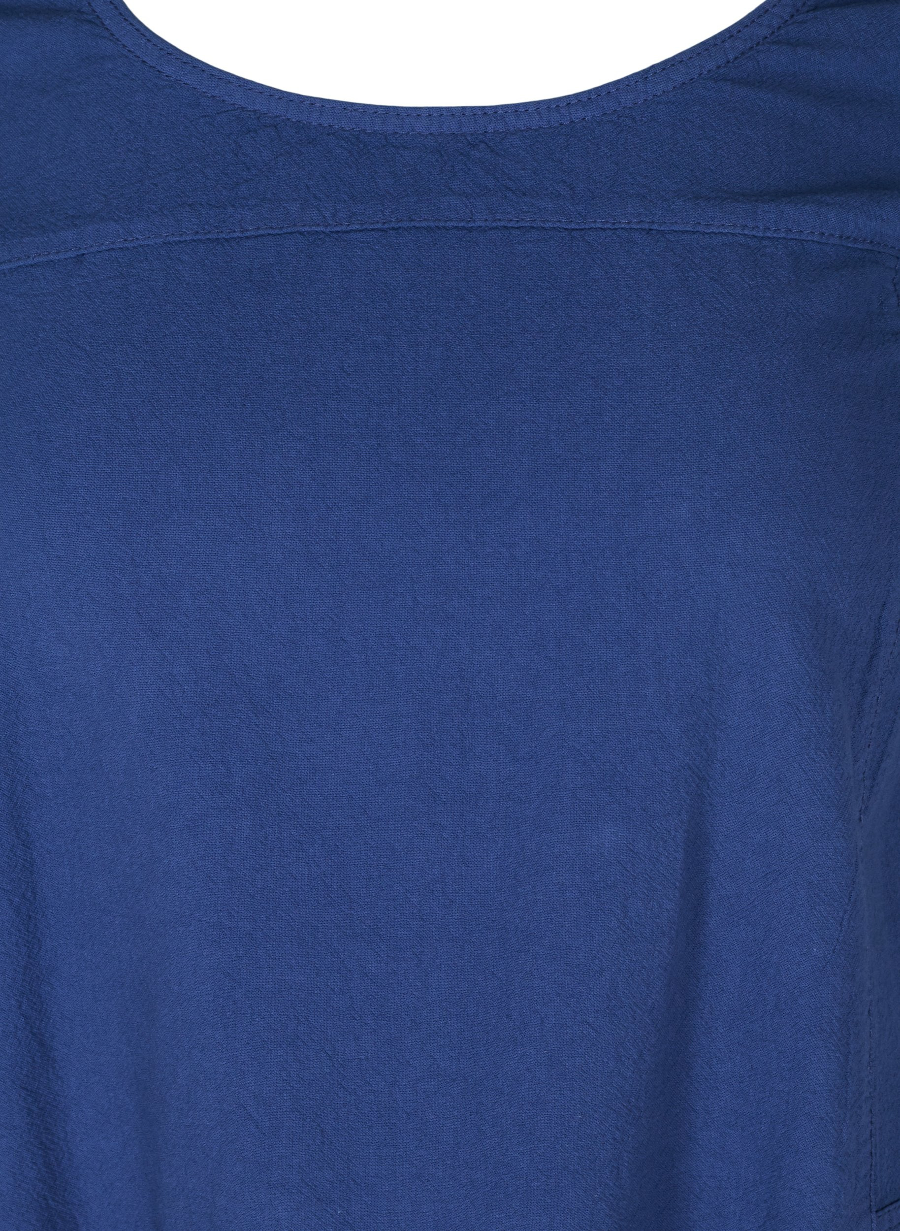 Kurzarm Kleid aus Baumwolle, Twilight Blue, Packshot image number 2