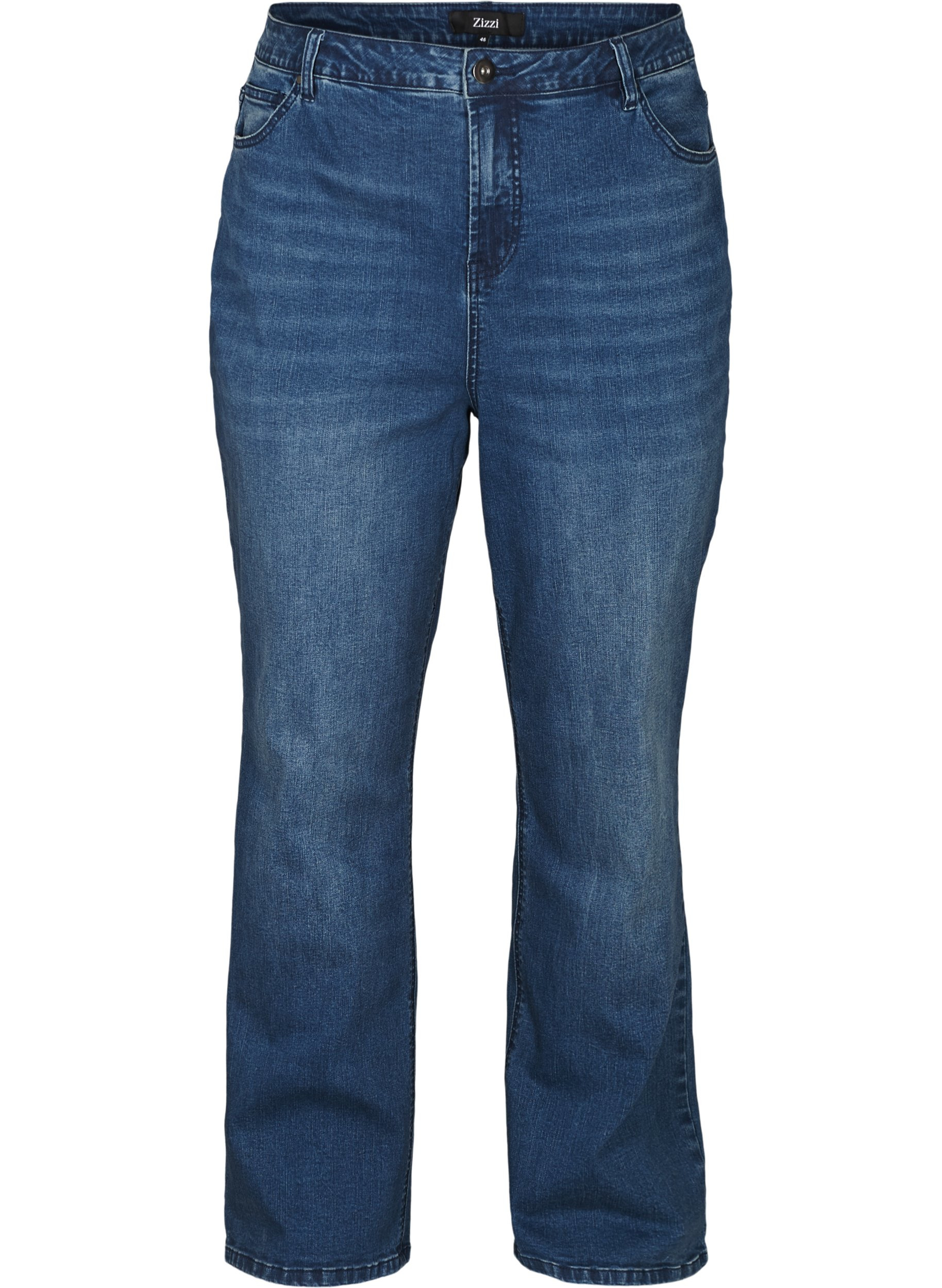 Jeans mit extra hoher Taille, Blue denim, Packshot