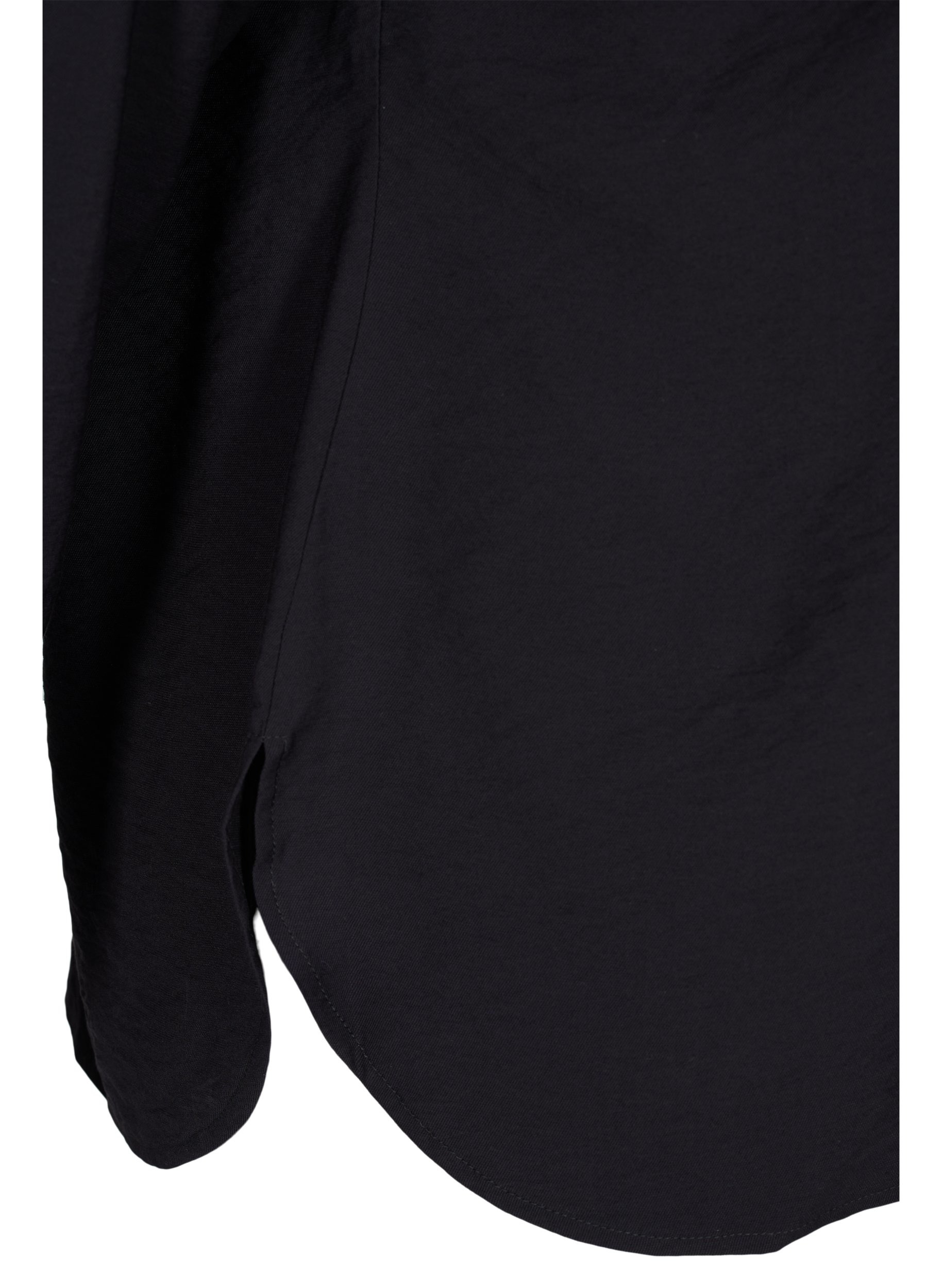 Hemdbluse aus Viskose mit langen Ärmeln, Black, Packshot image number 3