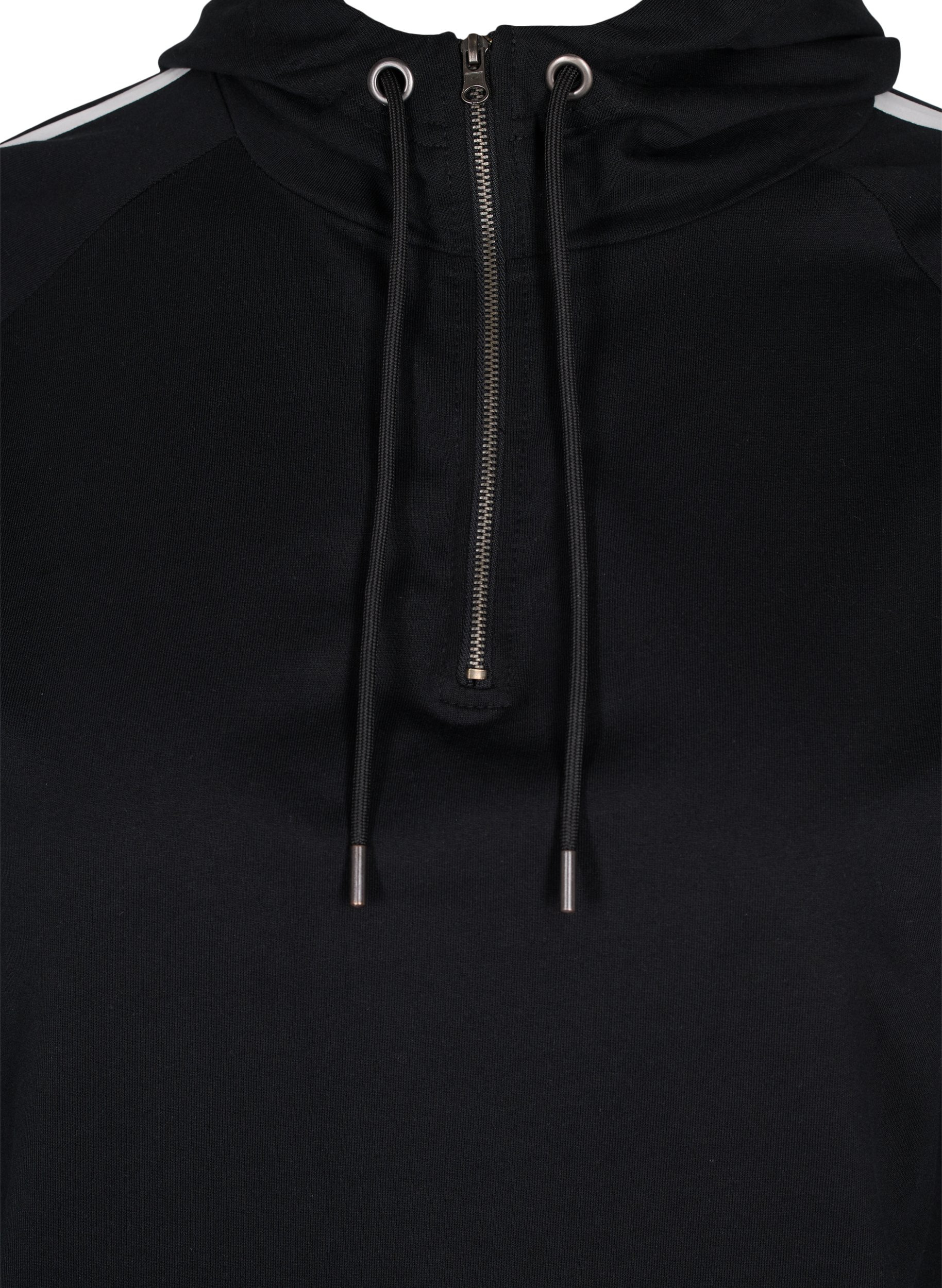 Sweatshirt mit Kapuze und Reißverschluss, Black, Packshot image number 2